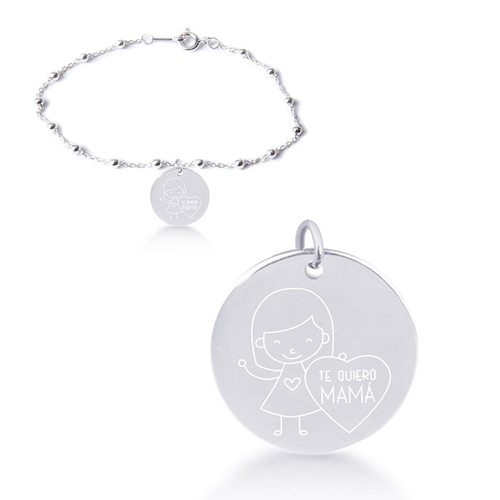 Pulsera de Plata de Ley 925 acabada en rodio - Mi Sol