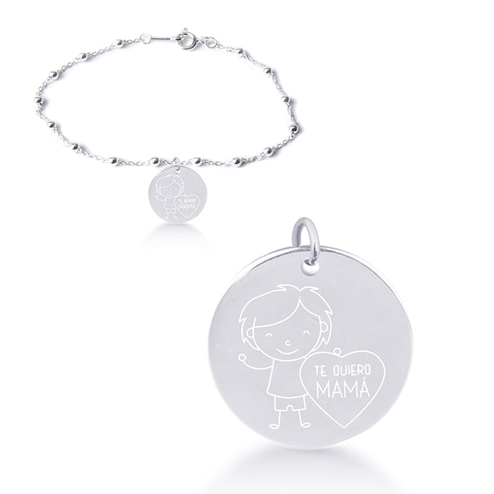 Pulsera de Plata de Ley 925 acabada en rodio - Mi Sol
