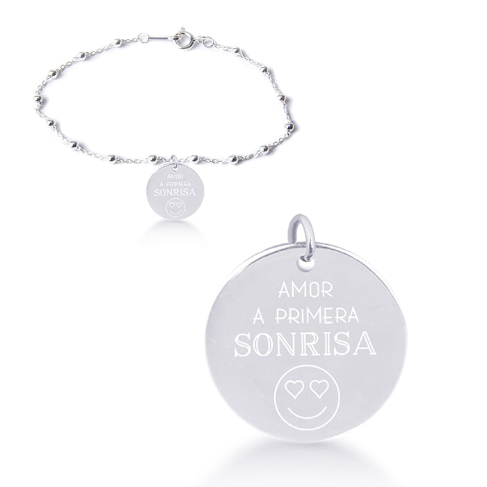 Pulsera de Plata de Ley 925 acabada en rodio - Mi Sol