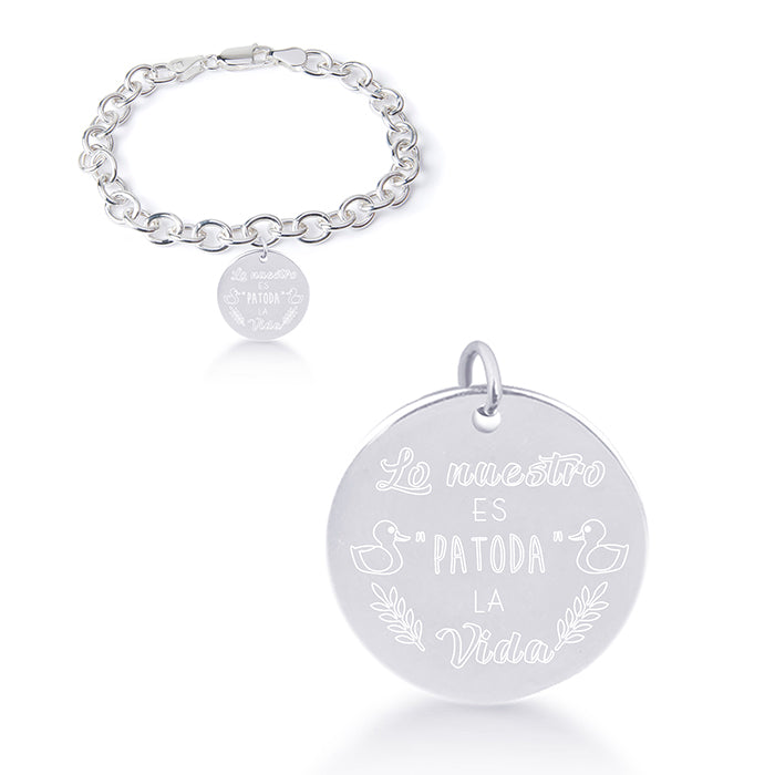 Pulsera de Plata de Ley 925 acabada en rodio - Mi Sol