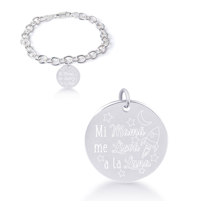 Pulsera de Plata de Ley 925 acabada en rodio - Mi Sol