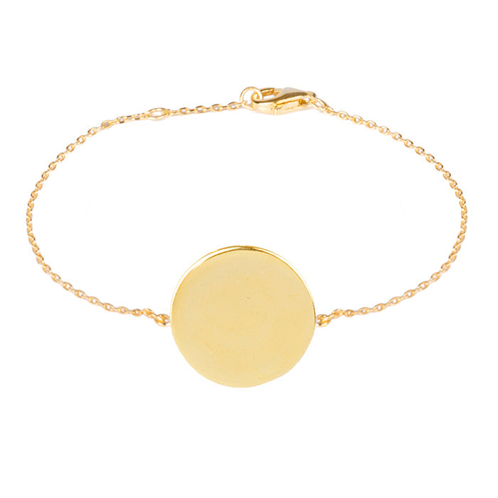 Pulsera de Plata de Ley 925 acabada en oro amarillo de 18K - Circle