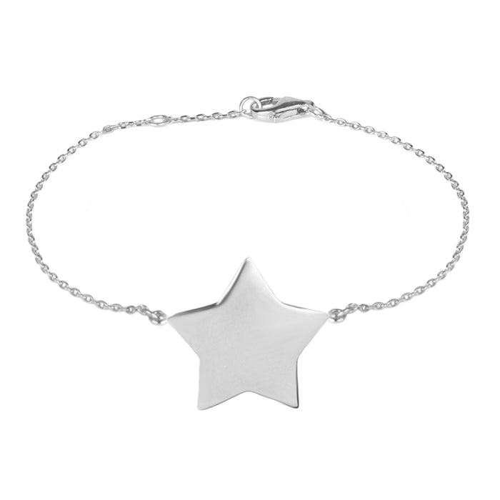 Pulsera de Plata de Ley 925 acabada en rodio - Star