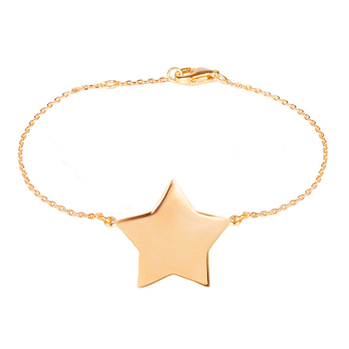 925er Silberarmband mit 18K Roségold-Finish - Star