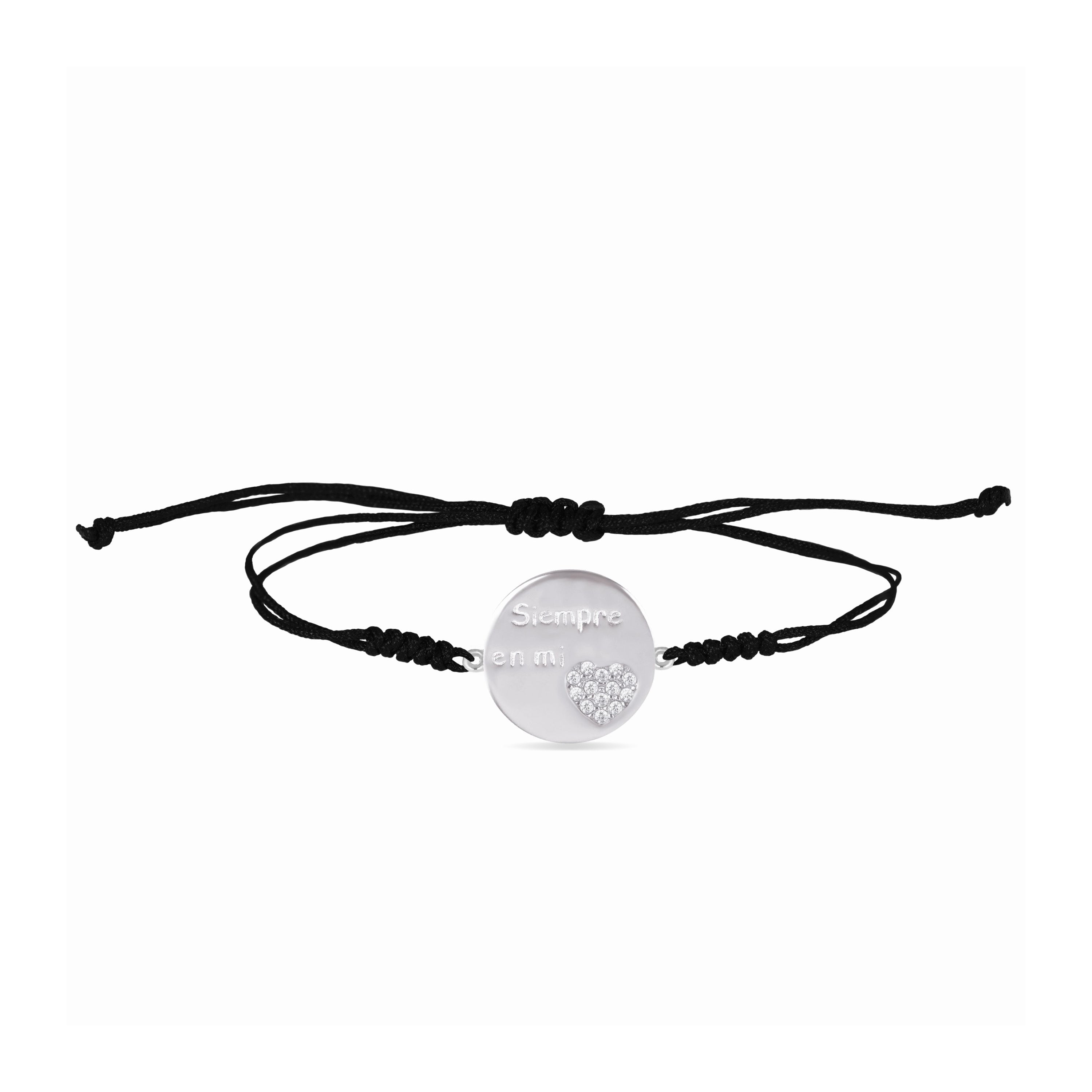 Pulsera de Plata de Ley 925 con Circonita Brillante acabada en rodio - Siempre