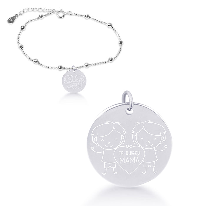 Pulsera de Plata de Ley 925 acabada en rodio - Mi Sol
