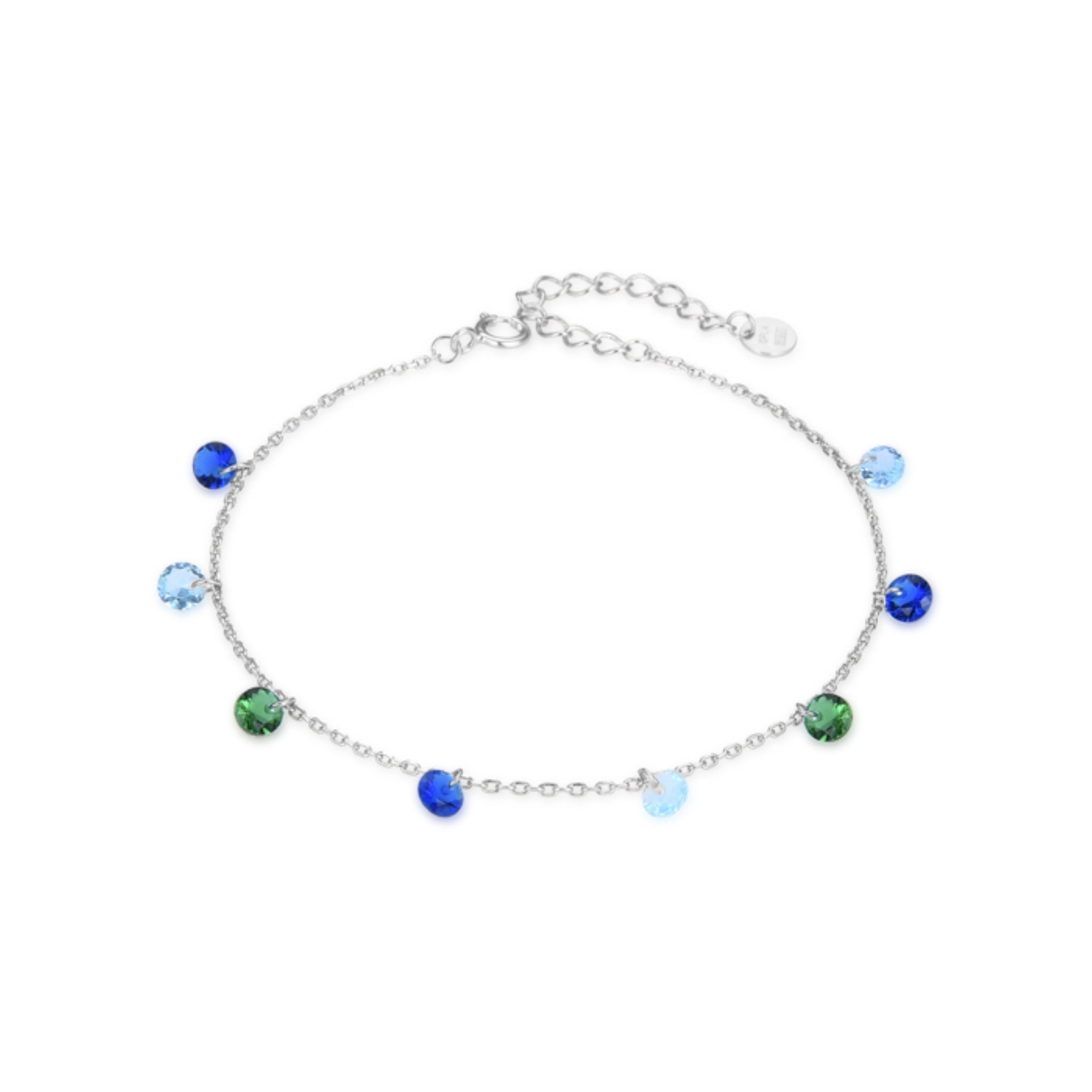 Pulsera de Plata de Ley 925 con Circonita Multicolor acabada en rodio - Rolcon