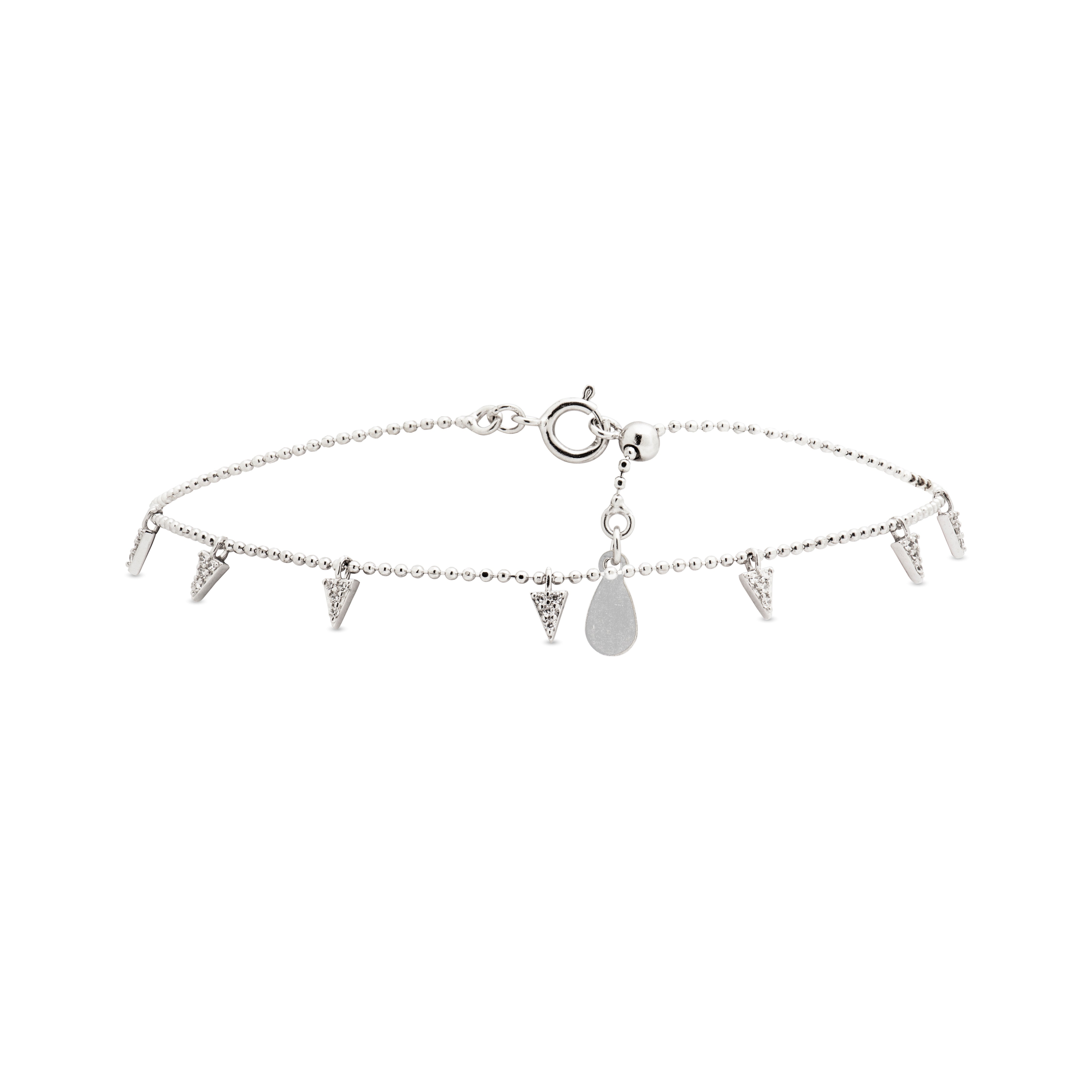 Pulsera de Plata de Ley 925 con Circonita Brillante acabada en rodio - Wisedun