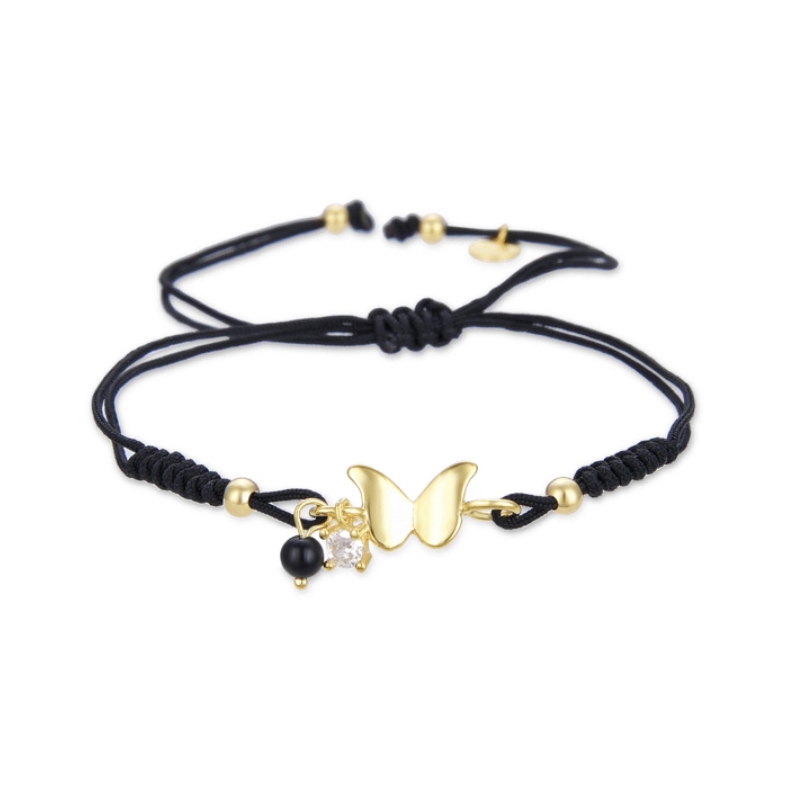 Pulsera de Plata de Ley 925 con Circonita Brillante acabada en oro amarillo 18K - Dwyr