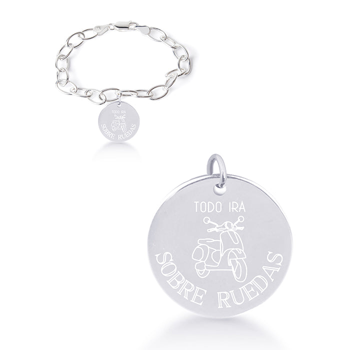 Pulsera de Plata de Ley 925 acabada en rodio - Mi Sol