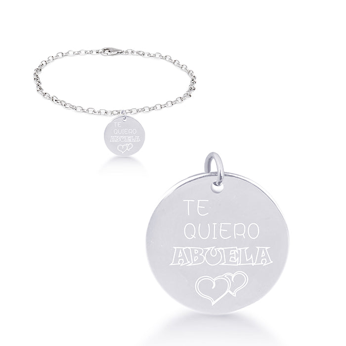 Pulsera de Plata de Ley 925 acabada en rodio - Mi Sol