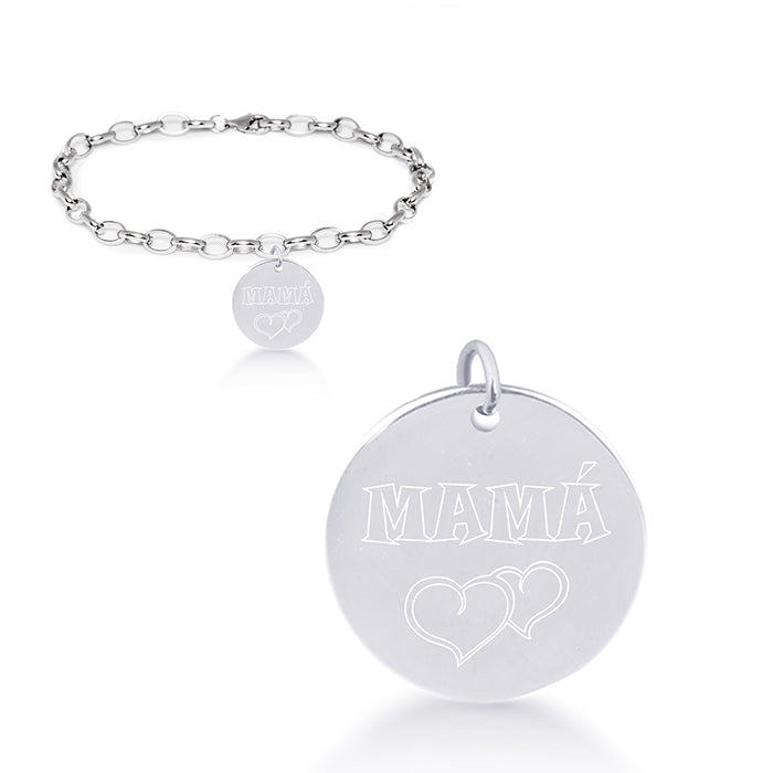 Pulsera de Plata de Ley 925 acabada en rodio - Mi Sol