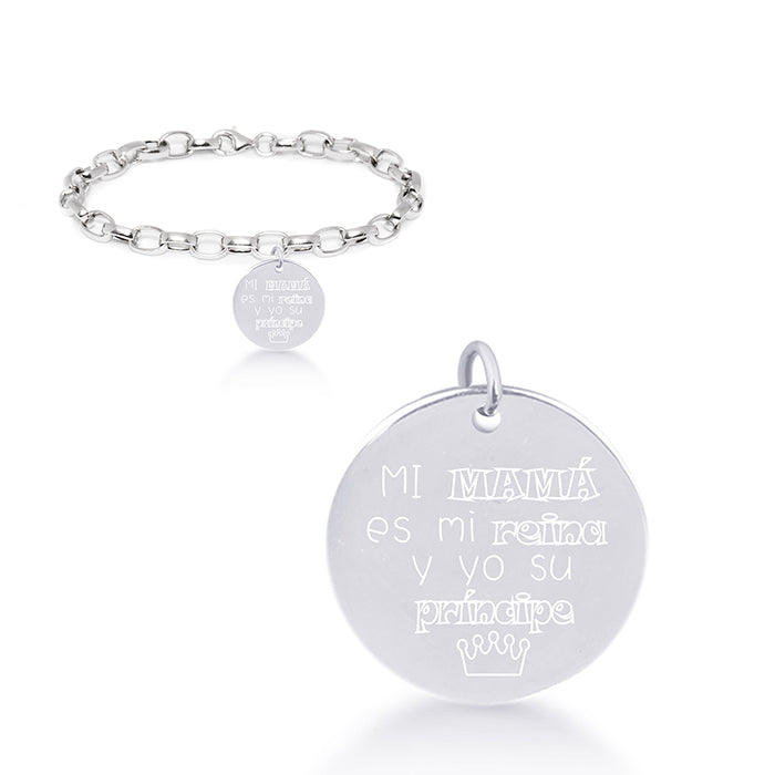 Pulsera de Plata de Ley 925 acabada en rodio - Mi Sol