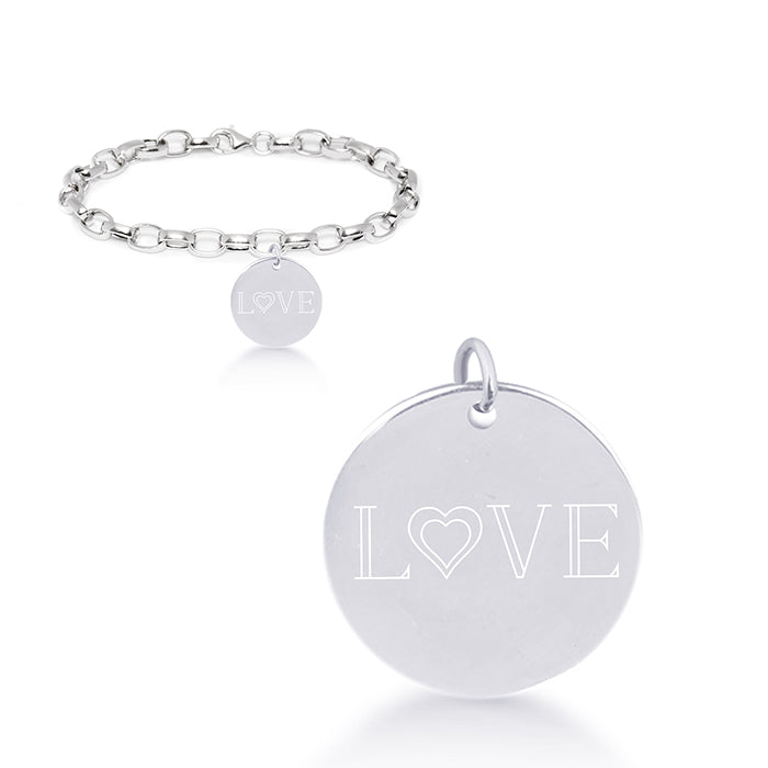 Pulsera de Plata de Ley 925 acabada en rodio - Mi Sol