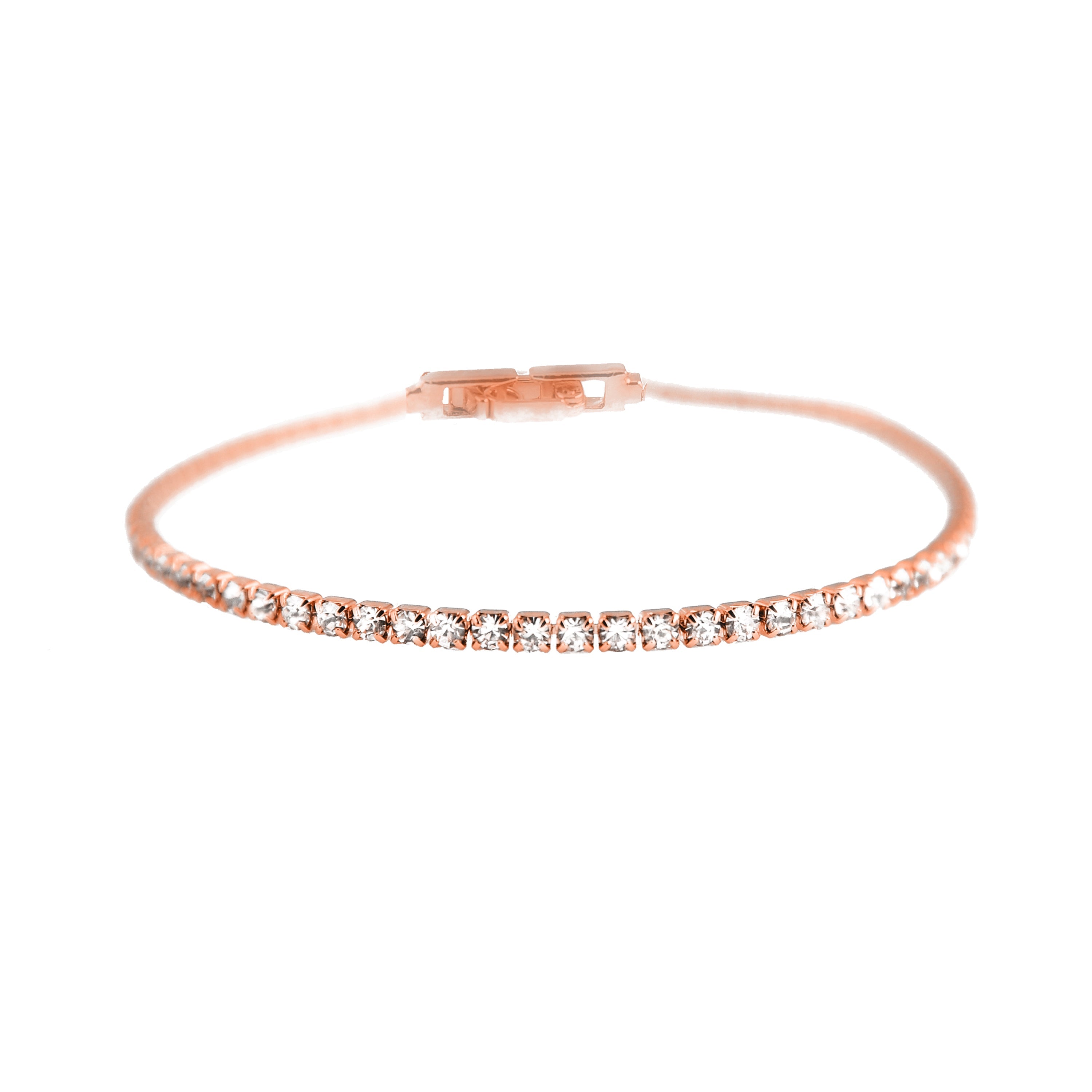 Briljant Zirconia Armband afgewerkt in 18K roségoud - Kayla