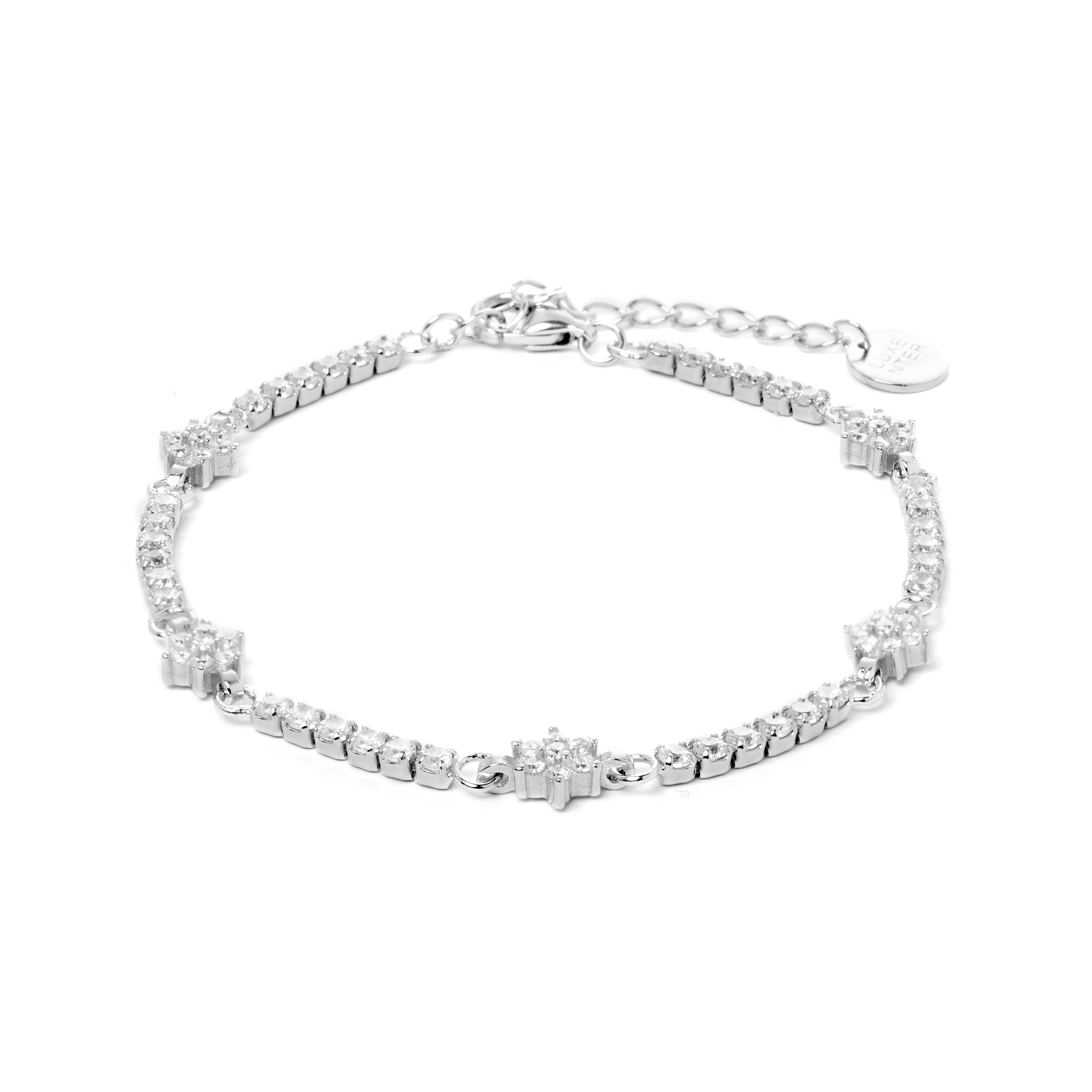 Pulsera de Plata de Ley 925 con Circonita Brillante acabada en rodio - Dader