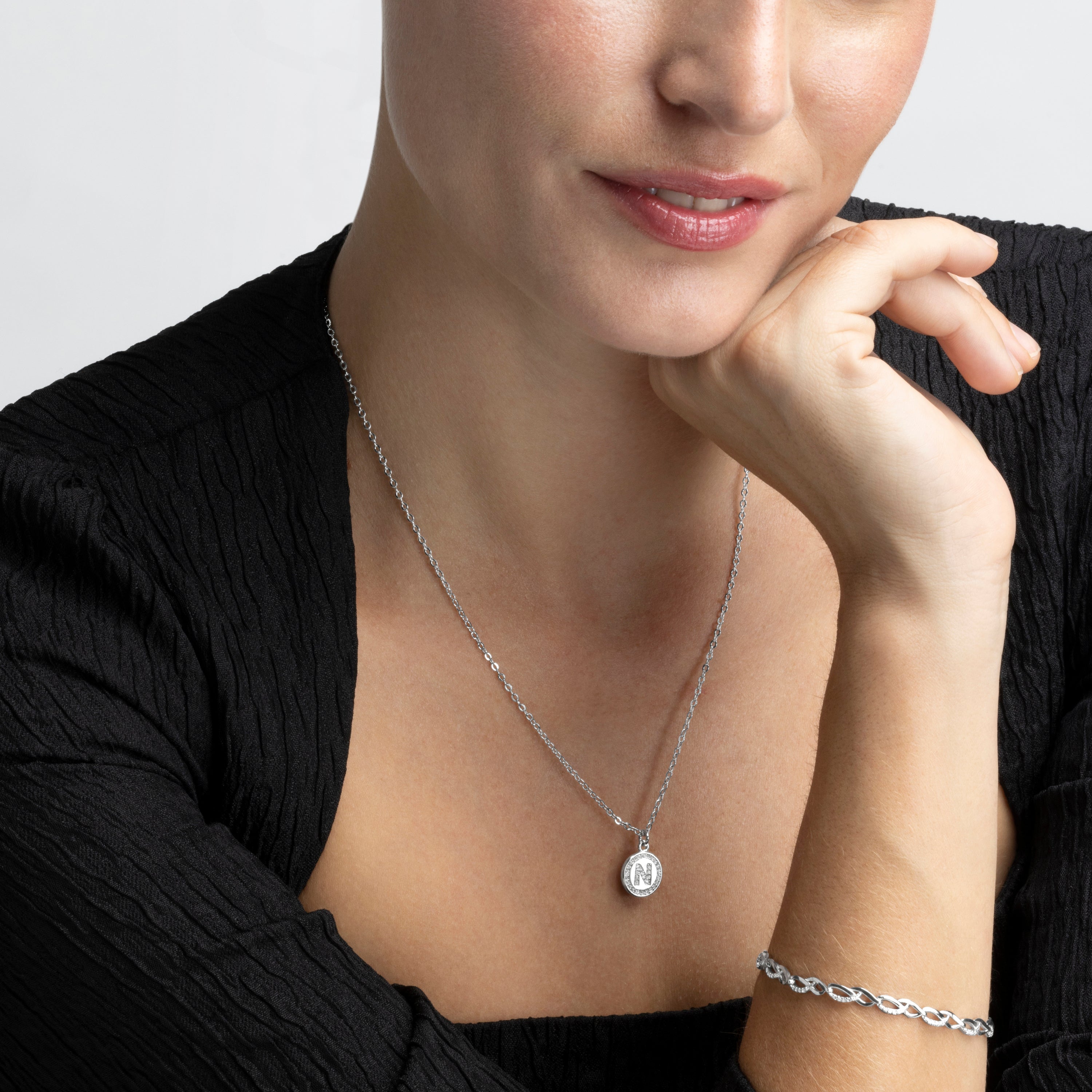 925 Sterling Zilveren Armband met Sprankelende Zirkonia afgewerkt in Rhodium - Zalik