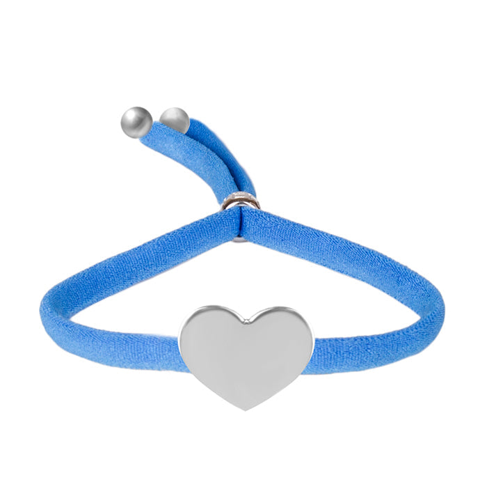925er Silberarmband mit Rhodium-Finish - Herz