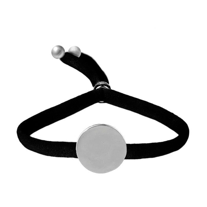 925er Silberarmband mit Rhodiumfinish - Kreis