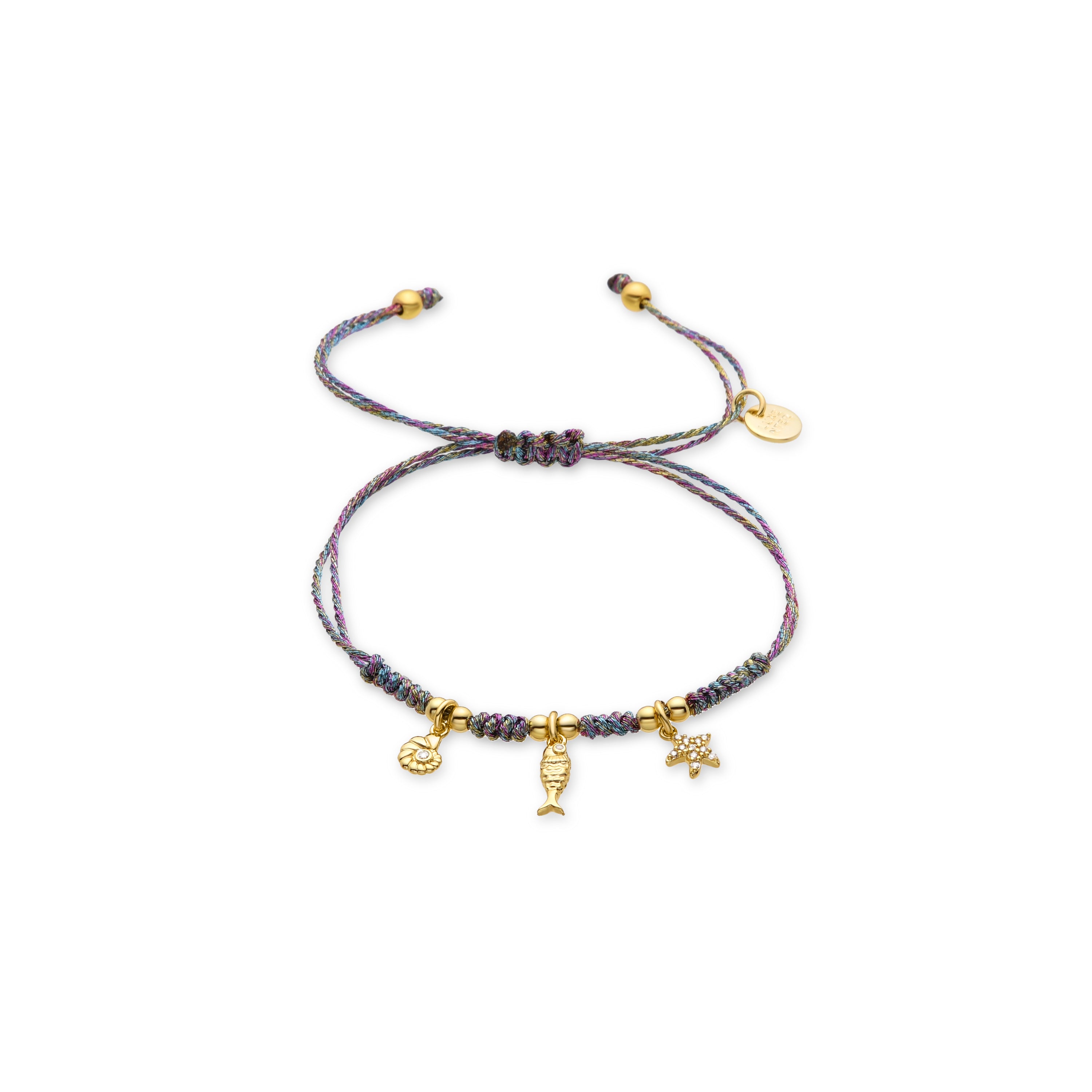 Pulsera de Plata de Ley 925 y Circonita Brillante acabada en oro amarillo 18K - Linduk