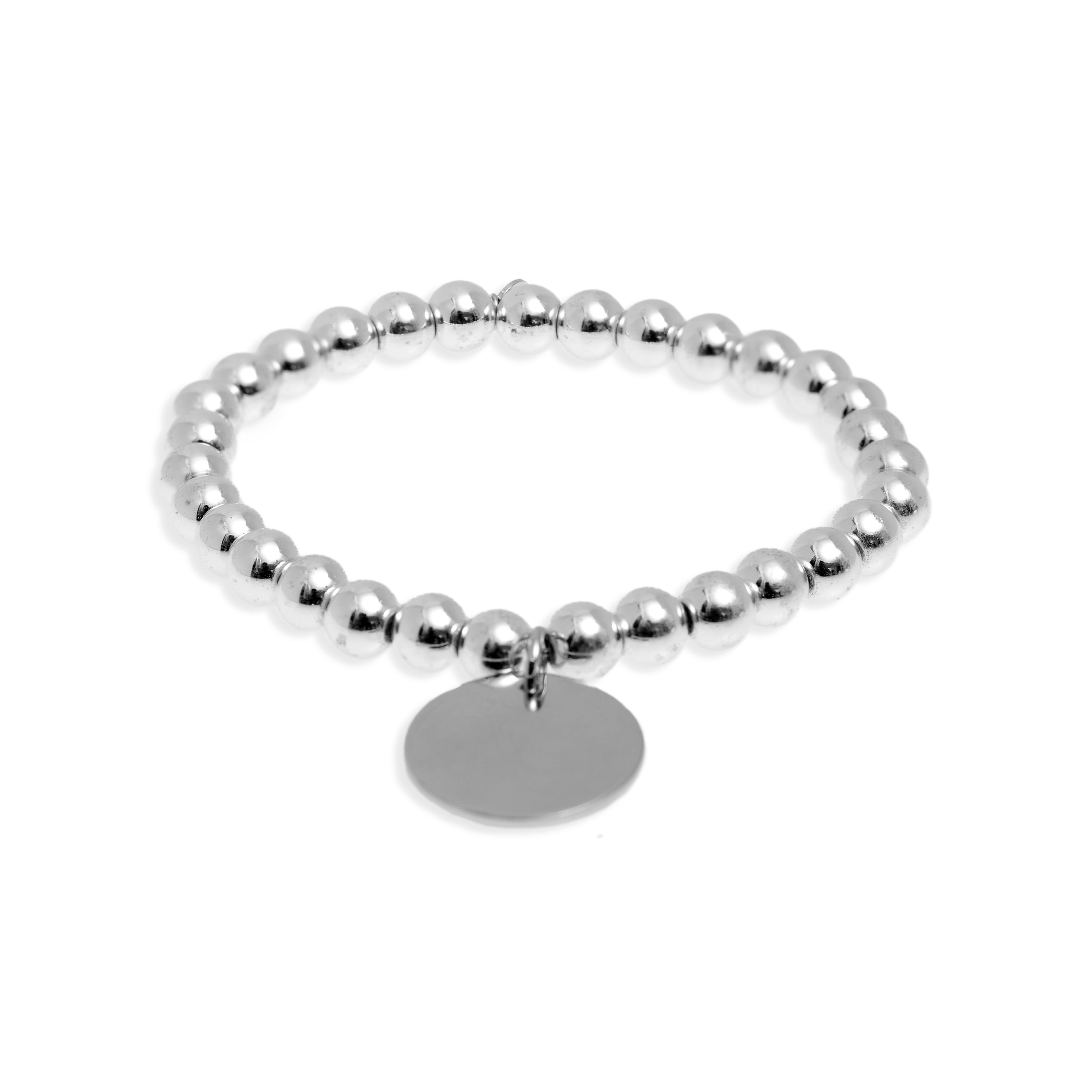 Bracciale in Argento Sterling 925 con Ematite finito in rodio - Nakko