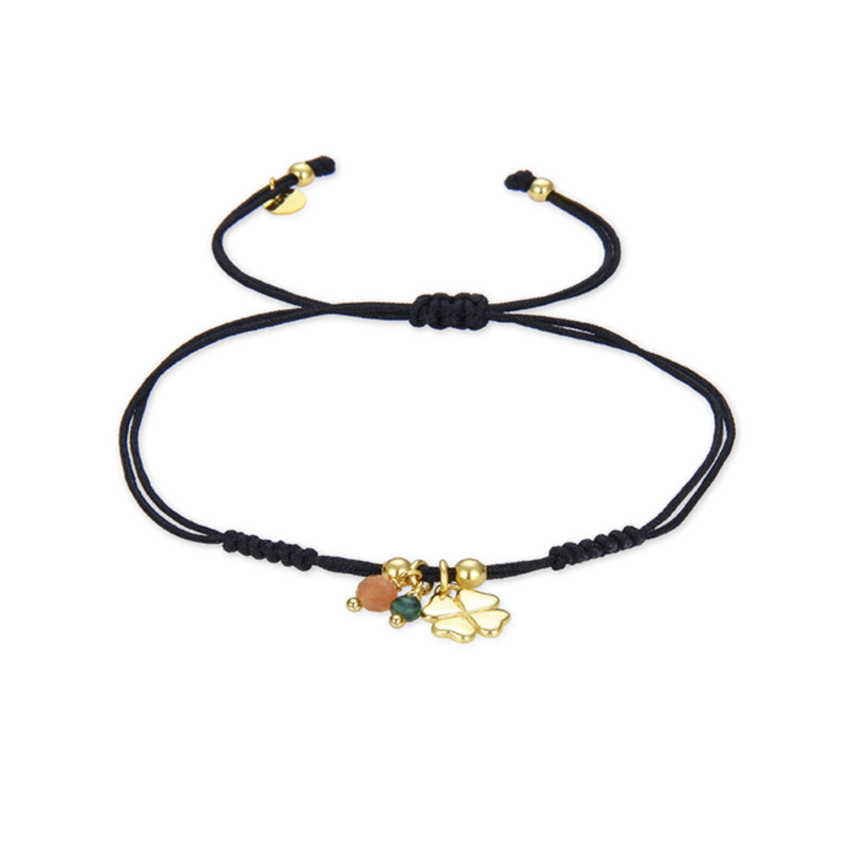 Bracciale in Argento Sterling 925 finito in oro giallo 18K - Quadrifoglio