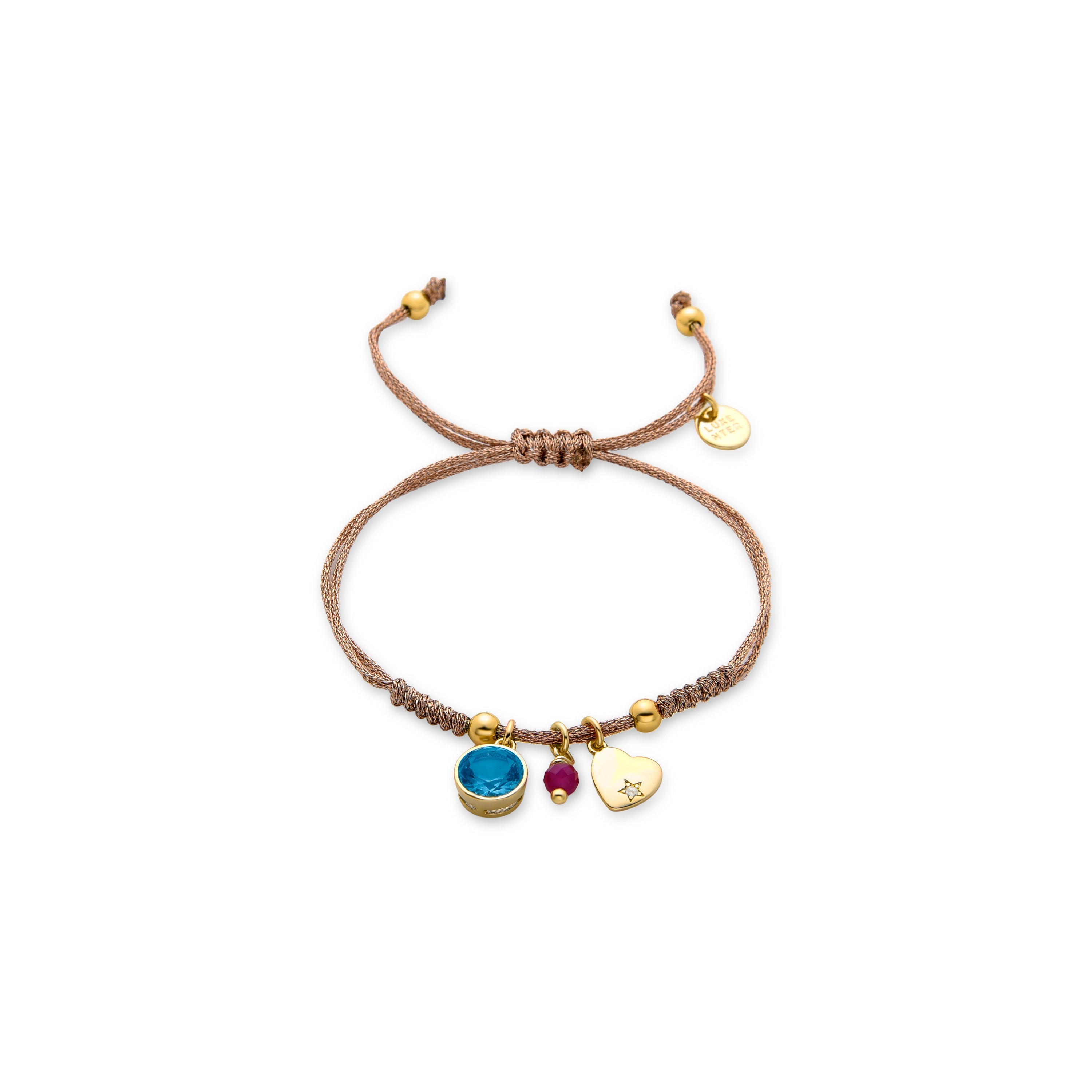Pulsera de Plata de Ley 925 con Circonita Zafiro acabada en oro amarillo 18K - Erilah