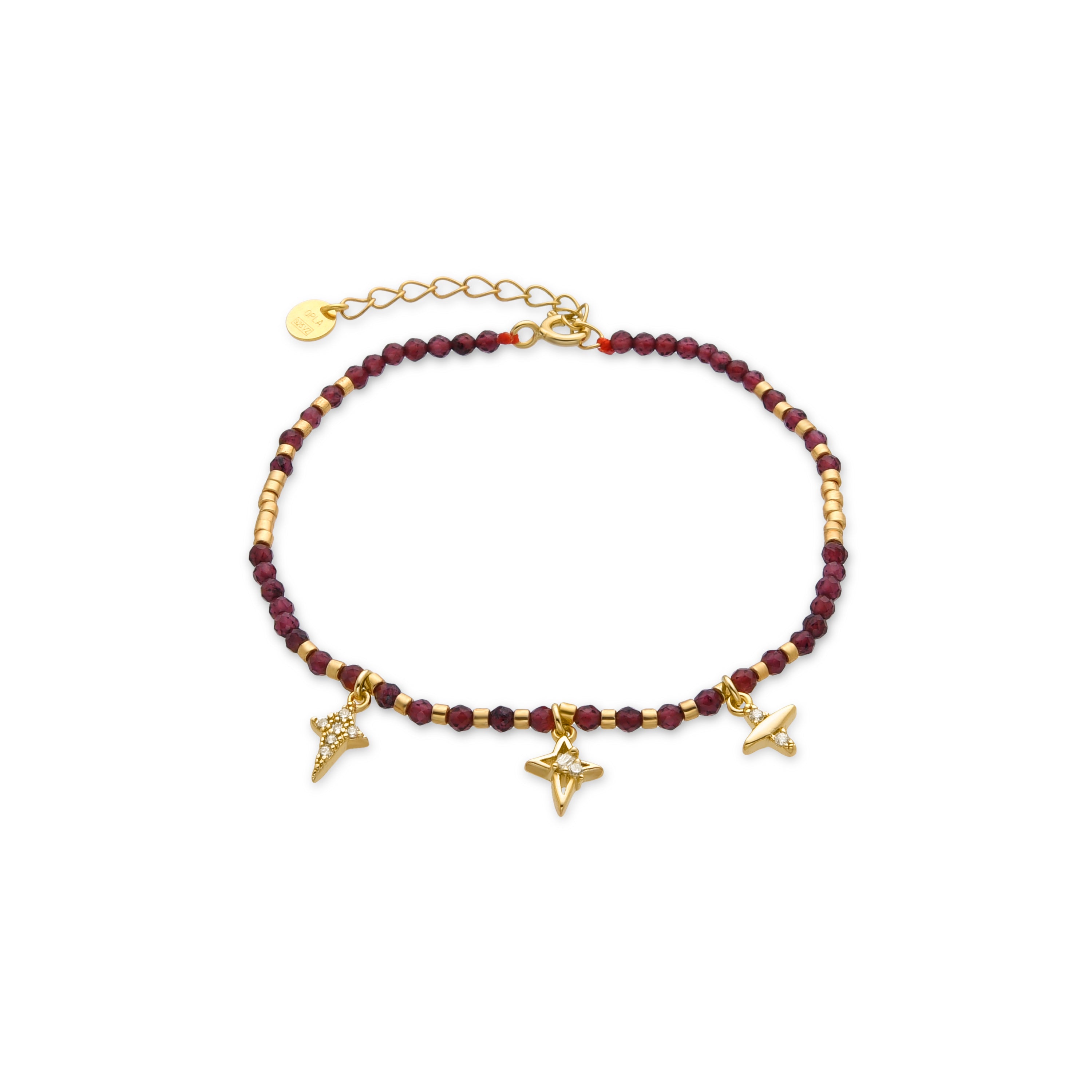 Pulsera de Plata de Ley 925 y Circonita Brillante acabado oro 18k - Paila