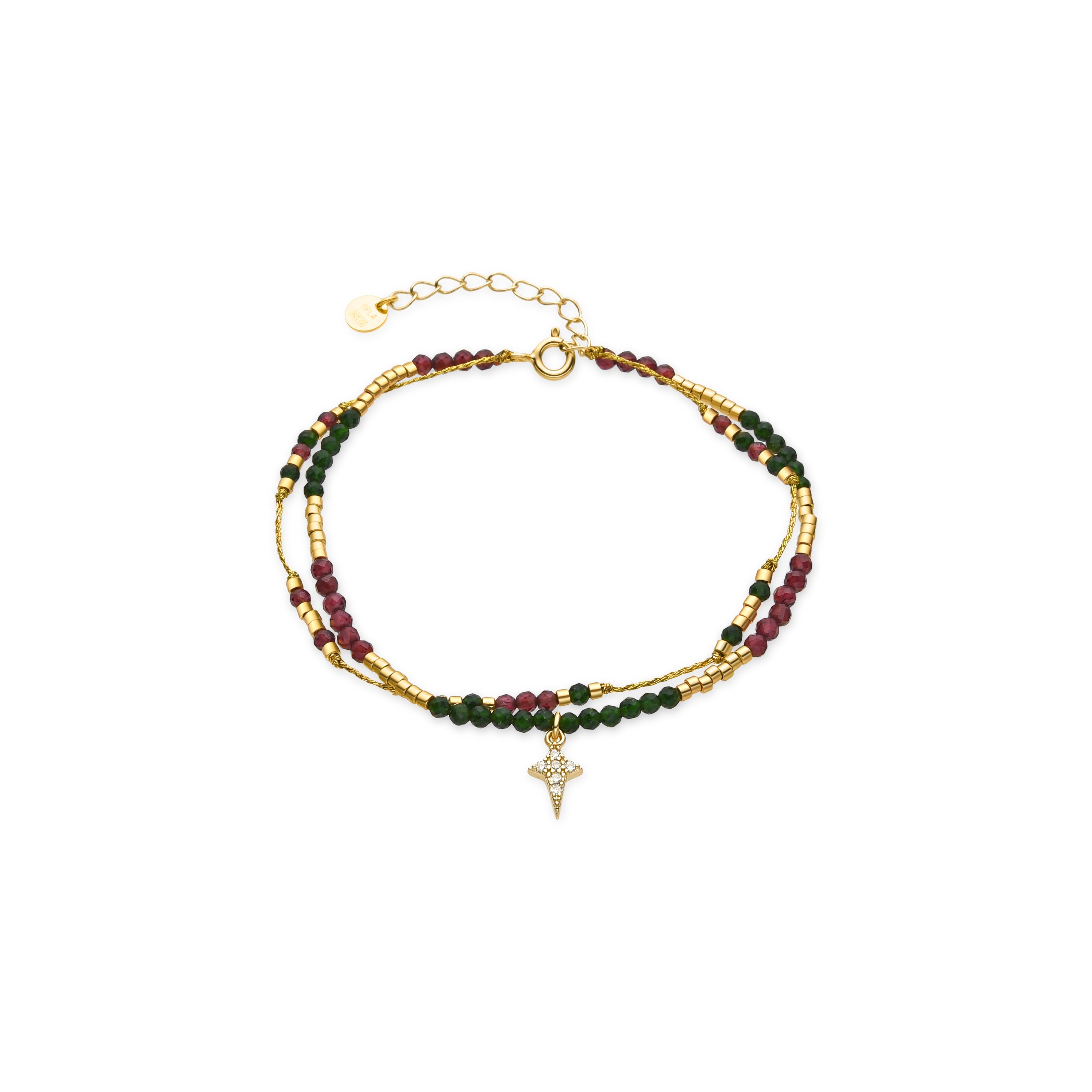 Pulsera de Plata de Ley 925 y Circonita Brillante acabado oro 18k - Mipur