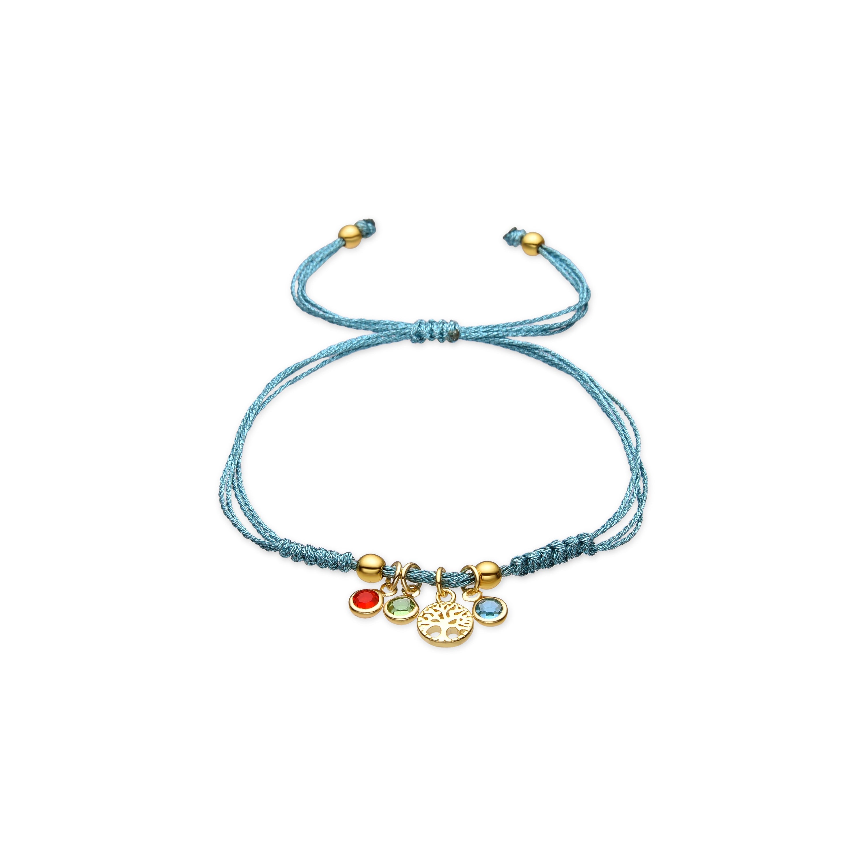 Pulsera de Plata de Ley 925 y Circonita Multicolor acabado oro amarillo de 18k - Balal