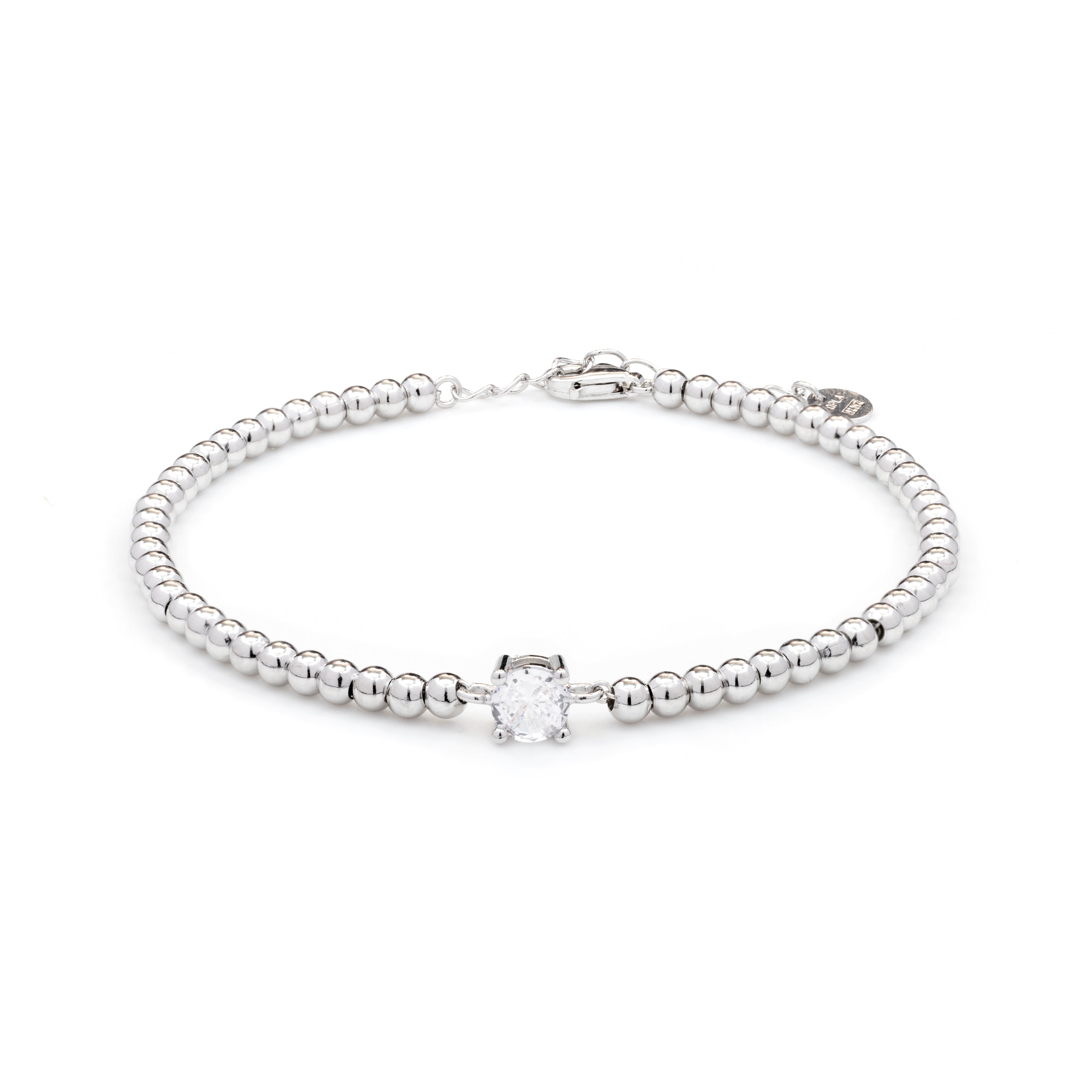 Pulsera de Plata de Ley 925 con Circonita Brillante acabada en rodio - Ruza