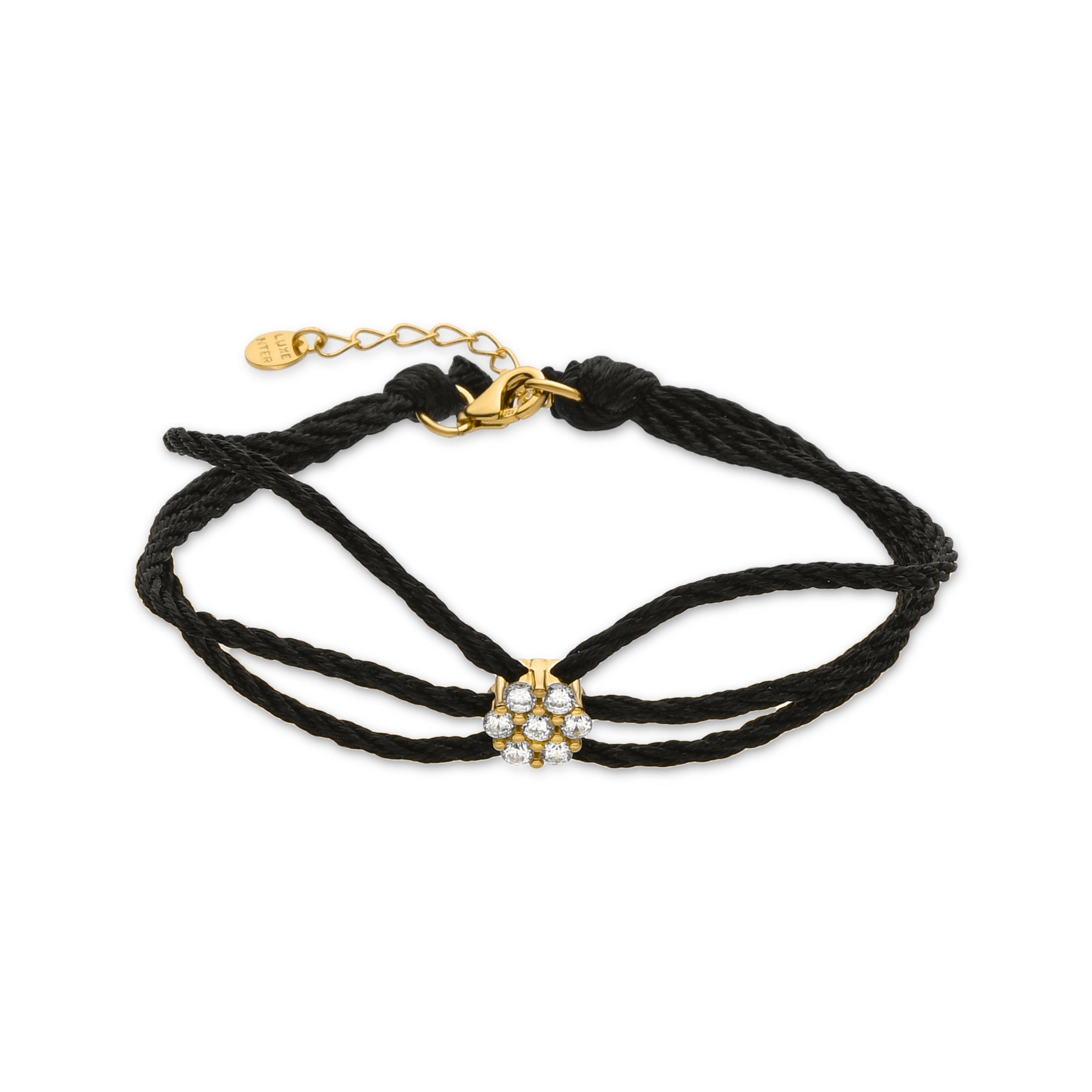 925er Sterling Silberarmband mit glänzenden Zirkonia, vergoldet mit 18K Gelbgold - Oris