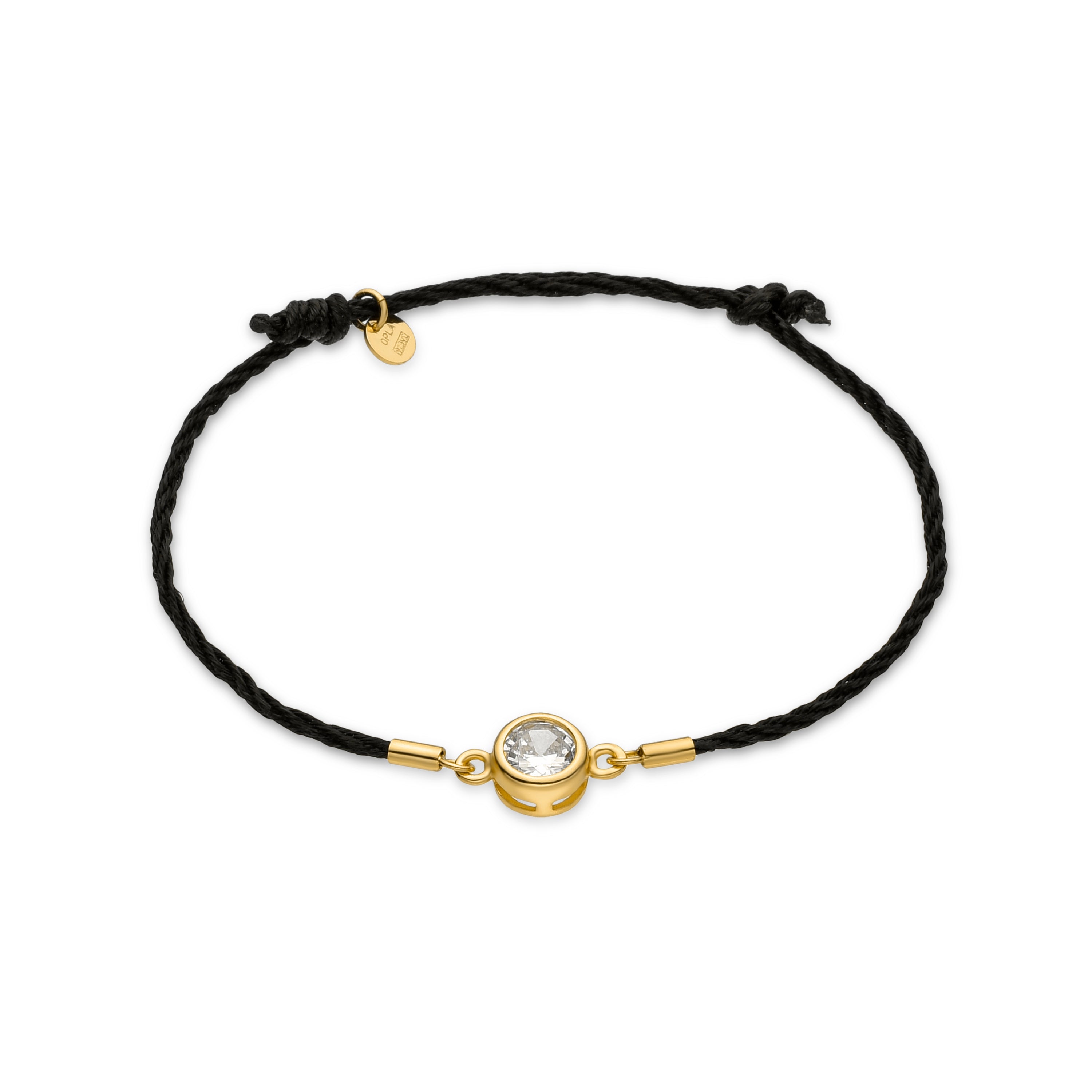 Pulsera de Plata de Ley 925 y Circonita Brillante acabada en oro amarillo 18K - Abresh
