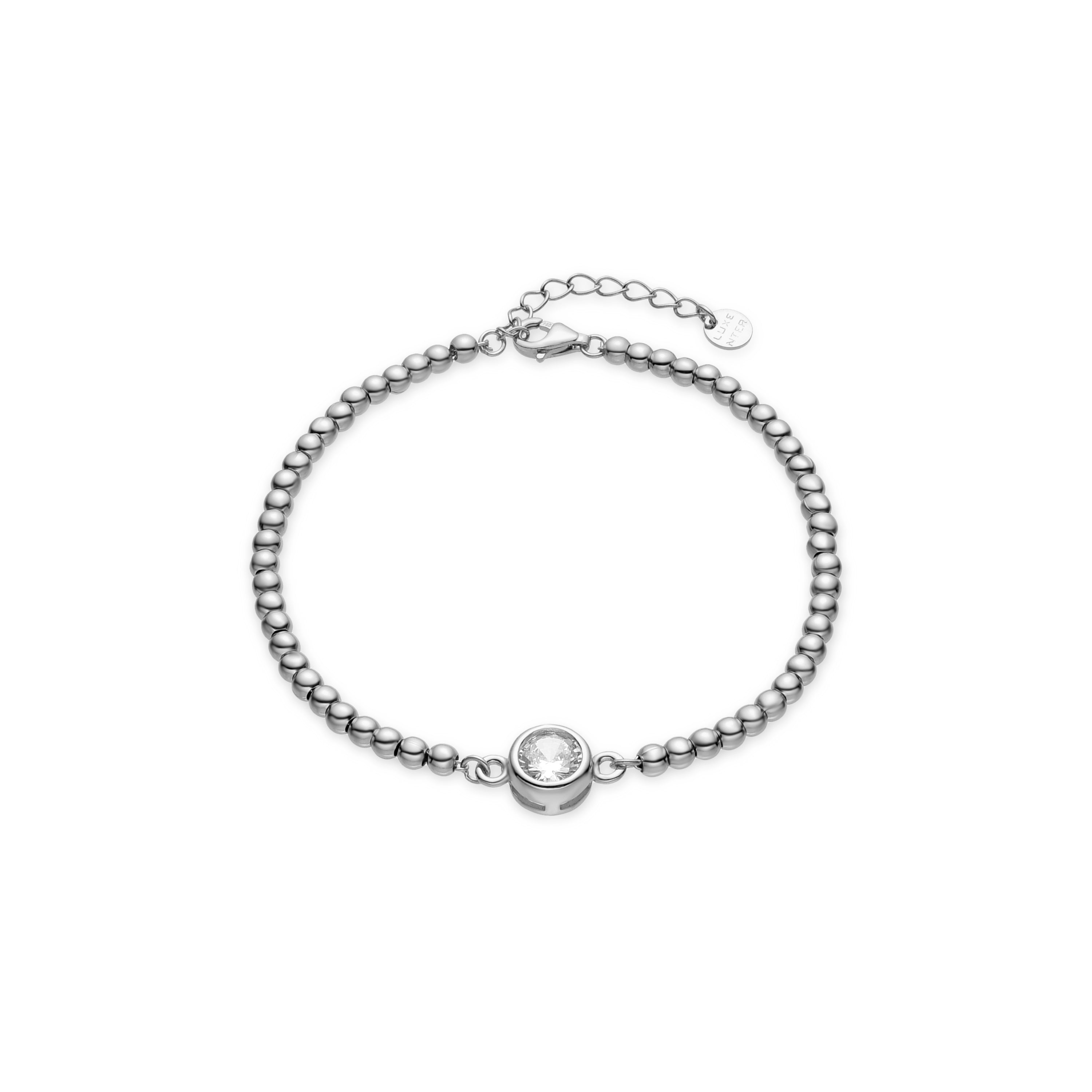 Pulsera de Plata de Ley 925 y Circonita Brillante acabada en rodio - Kired