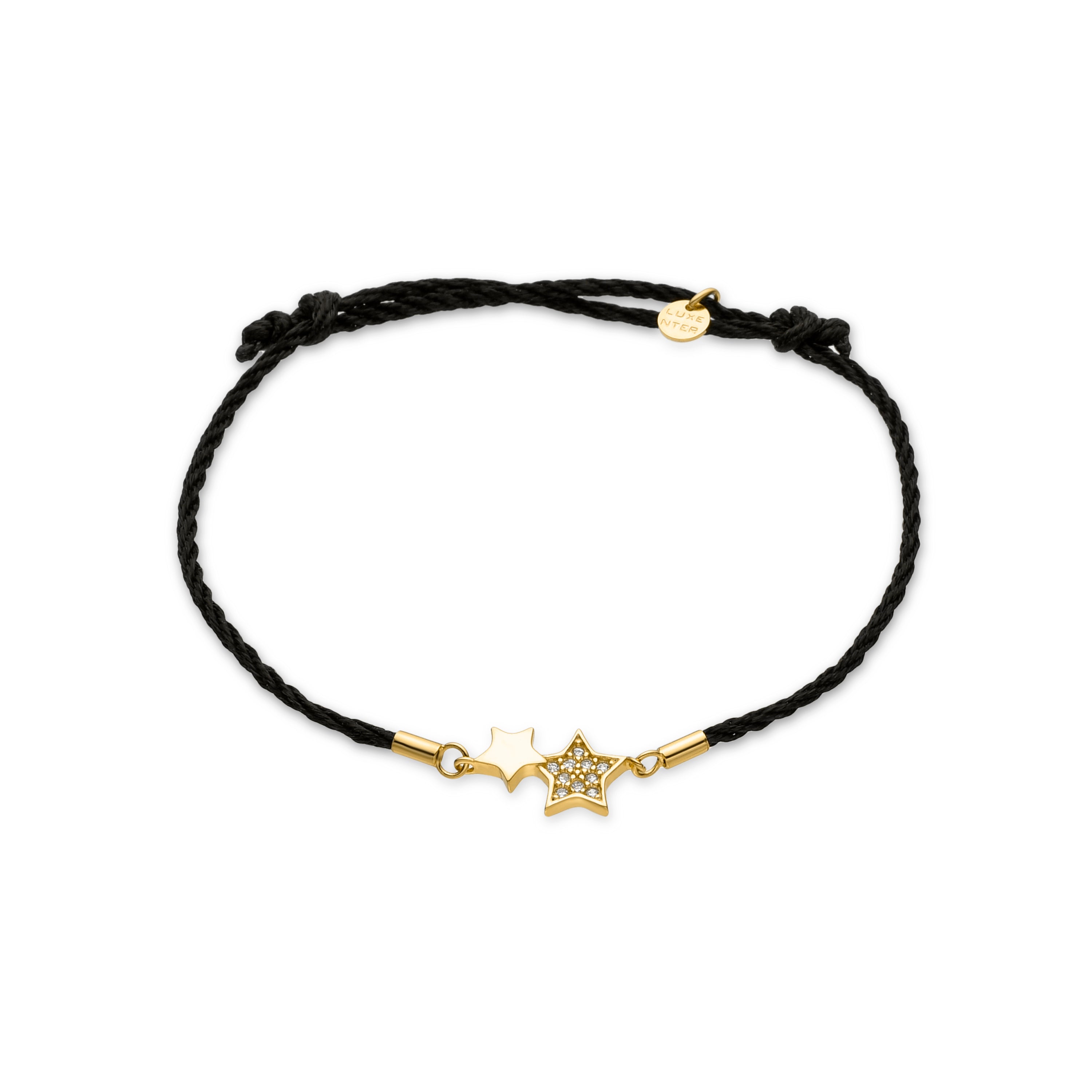 Pulsera de Plata de Ley 925 y Circonita Brillante acabada en oro amarillo 18K - Hudap