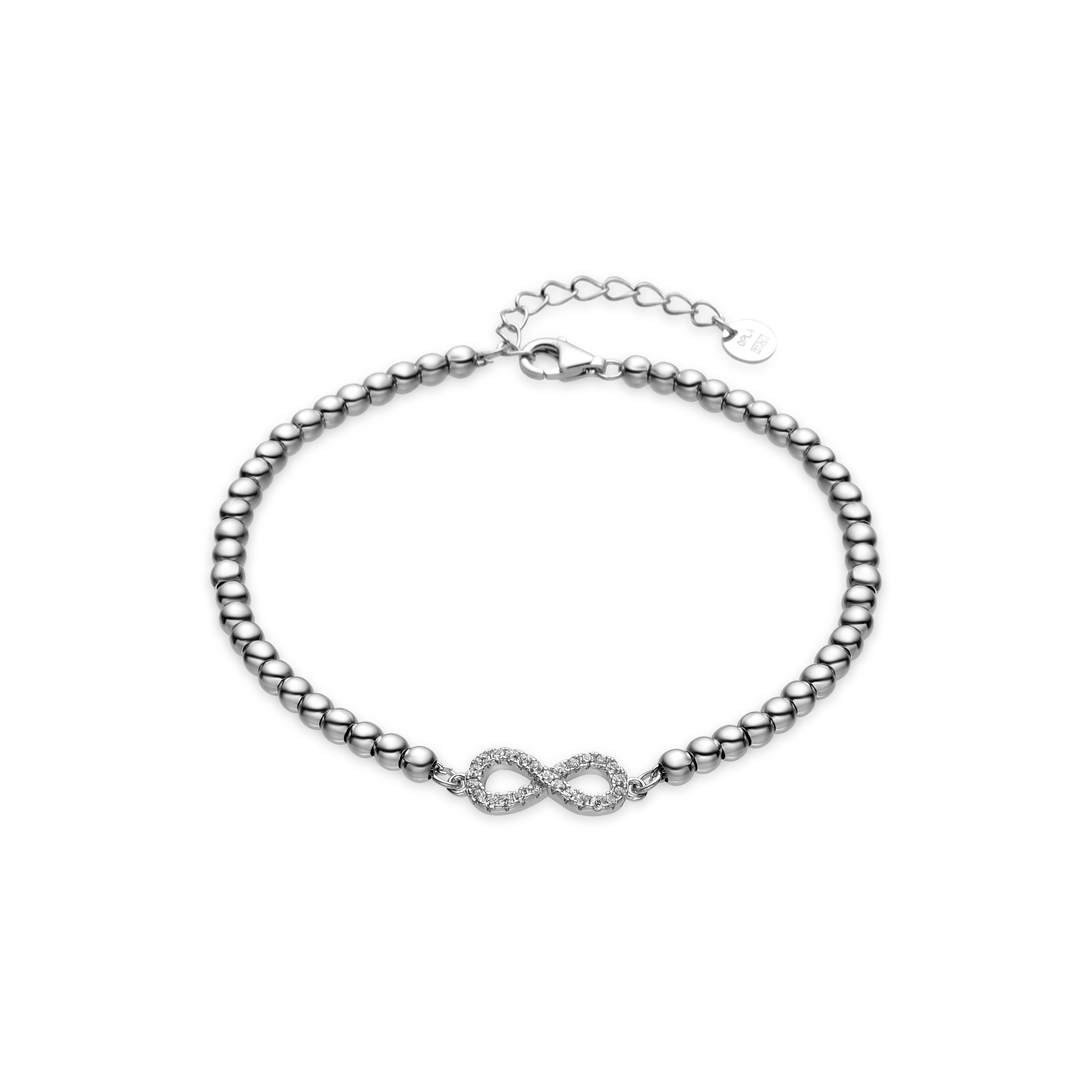 Pulsera de Plata de Ley 925 y Circonita Brillante acabada en rodio - Krom