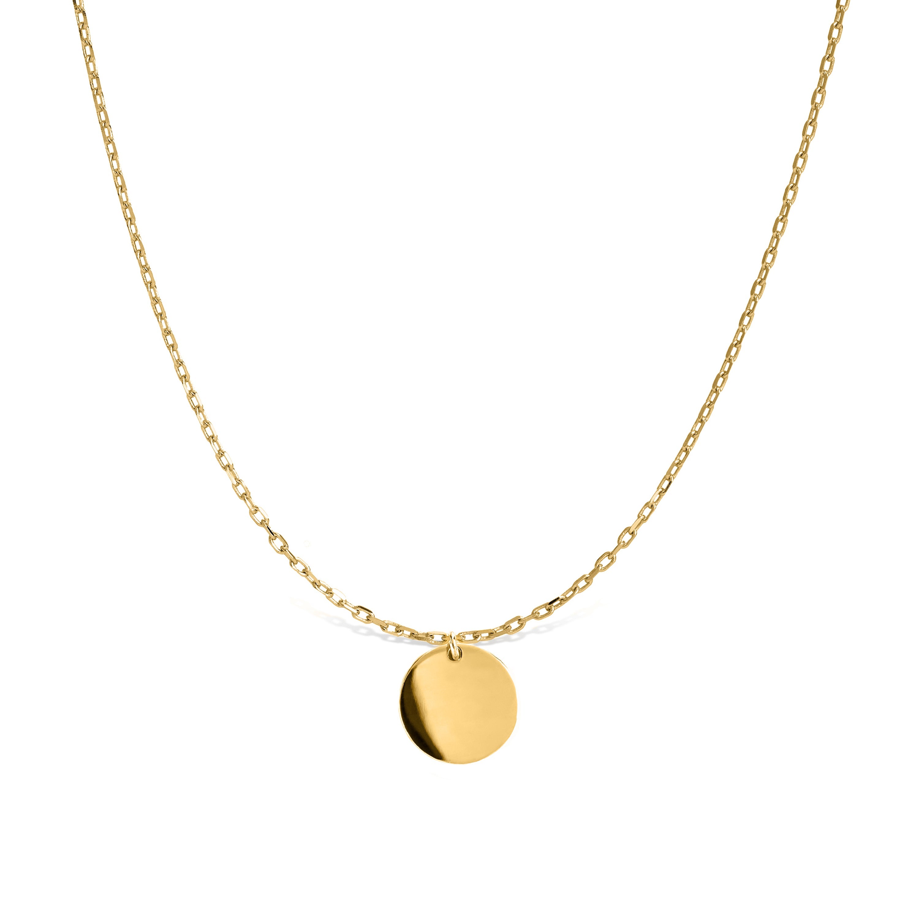 Collar de Plata de Ley 925 acabado en oro amarillo de 18K - Mi Sol