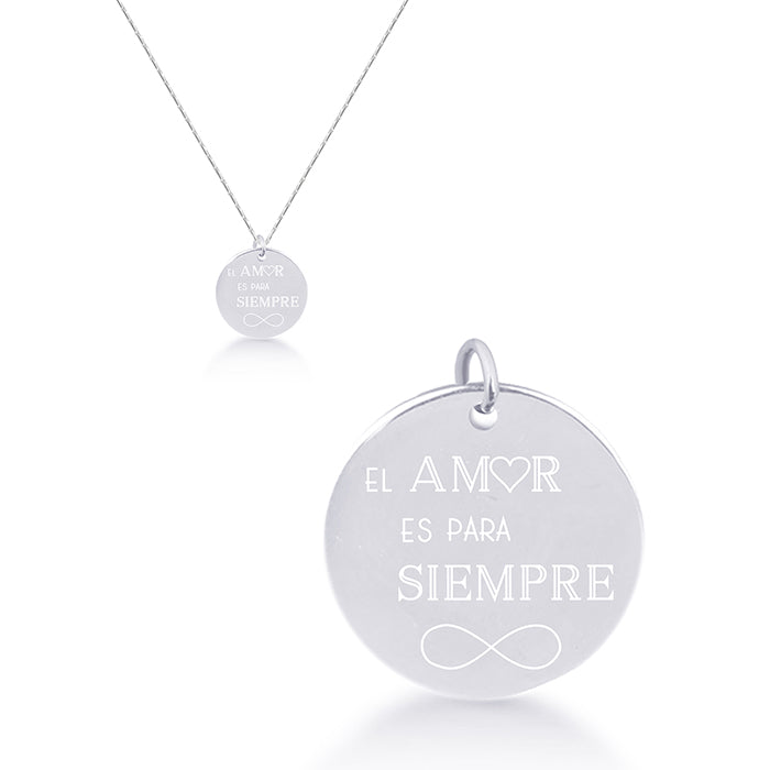 Collar de Plata de Ley 925 acabado en rodio - Mi Sol
