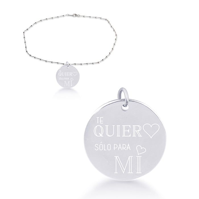 Collar de Plata de Ley 925 acabado en rodio - Mi Sol
