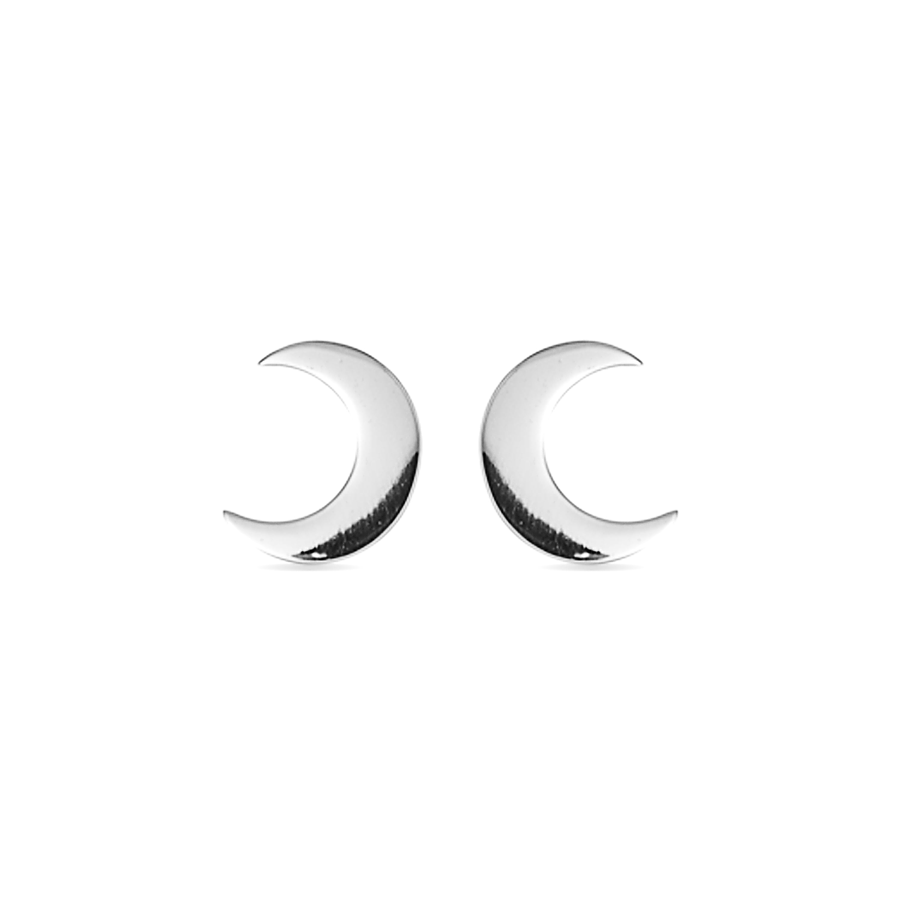 Orecchini in Argento Sterling 925 finiti in rodio - Crescent
