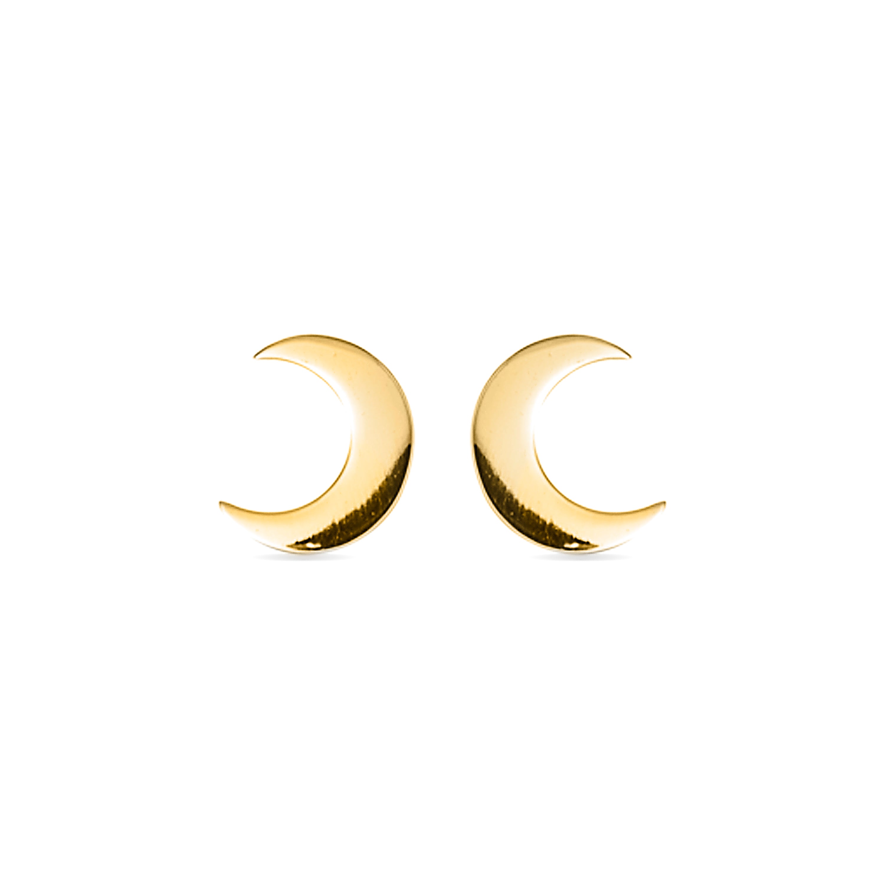 Pendientes de Plata de Ley 925 acabados en oro amarillo 18K - Crescent