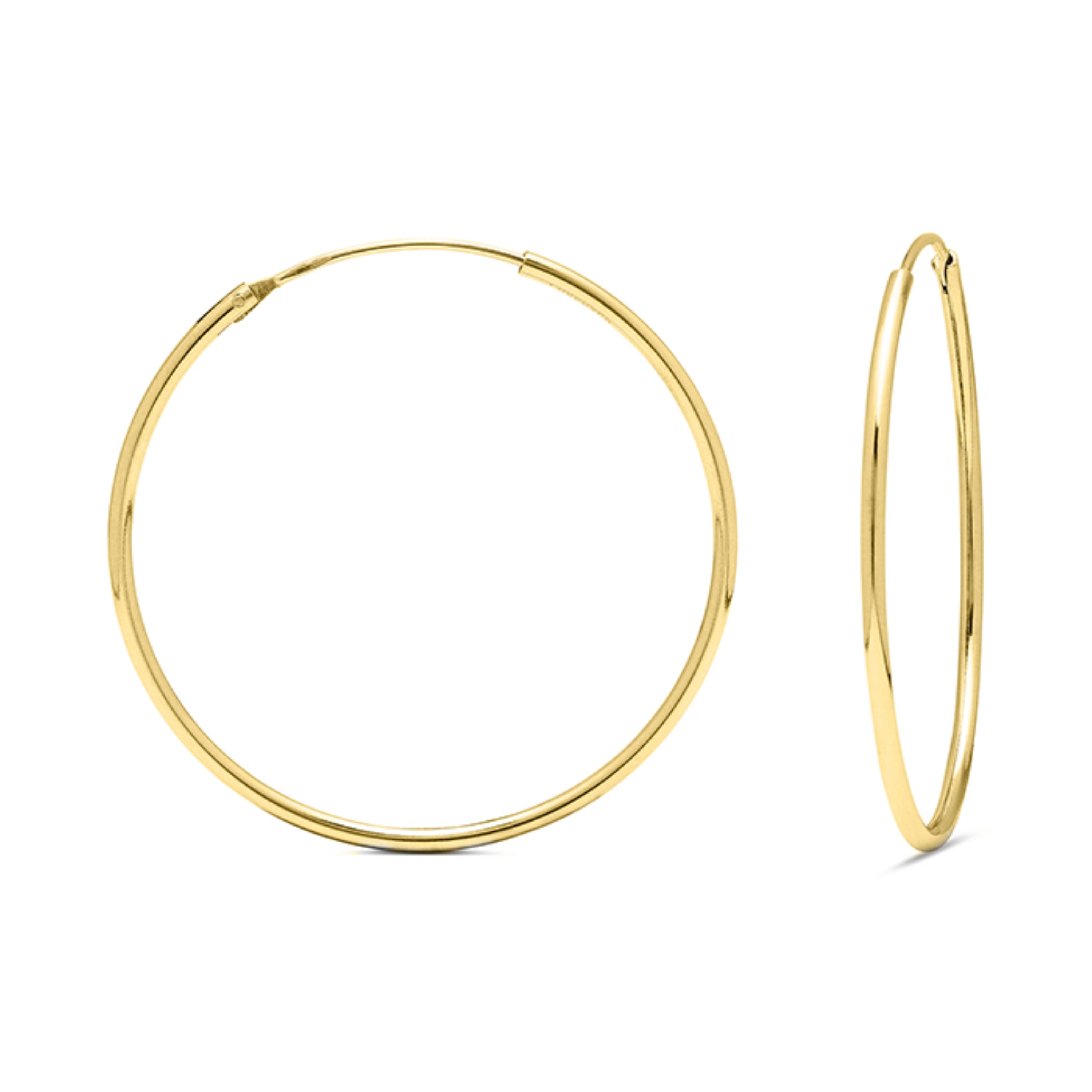 Boucles d'oreilles en argent sterling 925 finies en or rose 18K - Essential