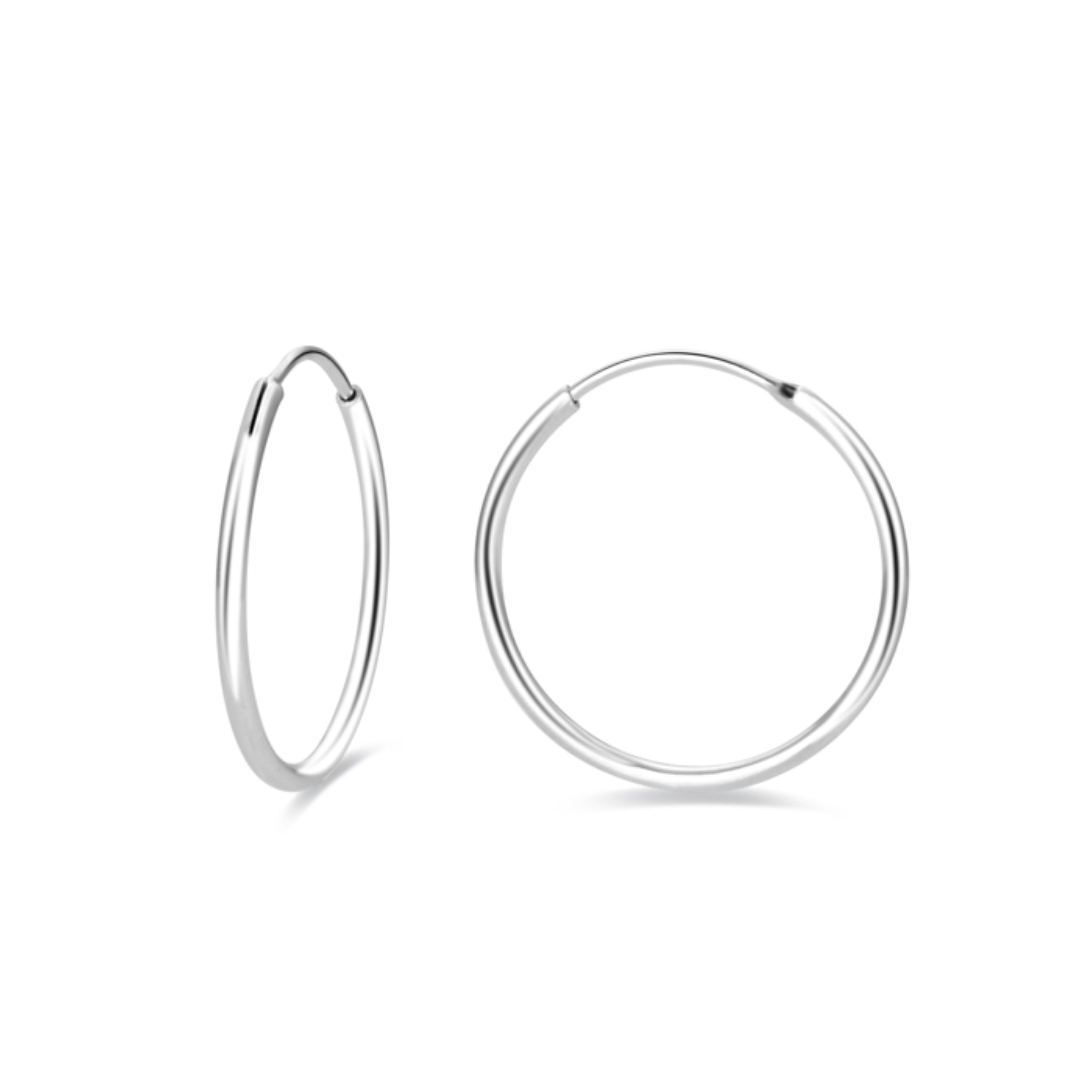 925er Silberohrringe mit Rhodium-Finish - Essential