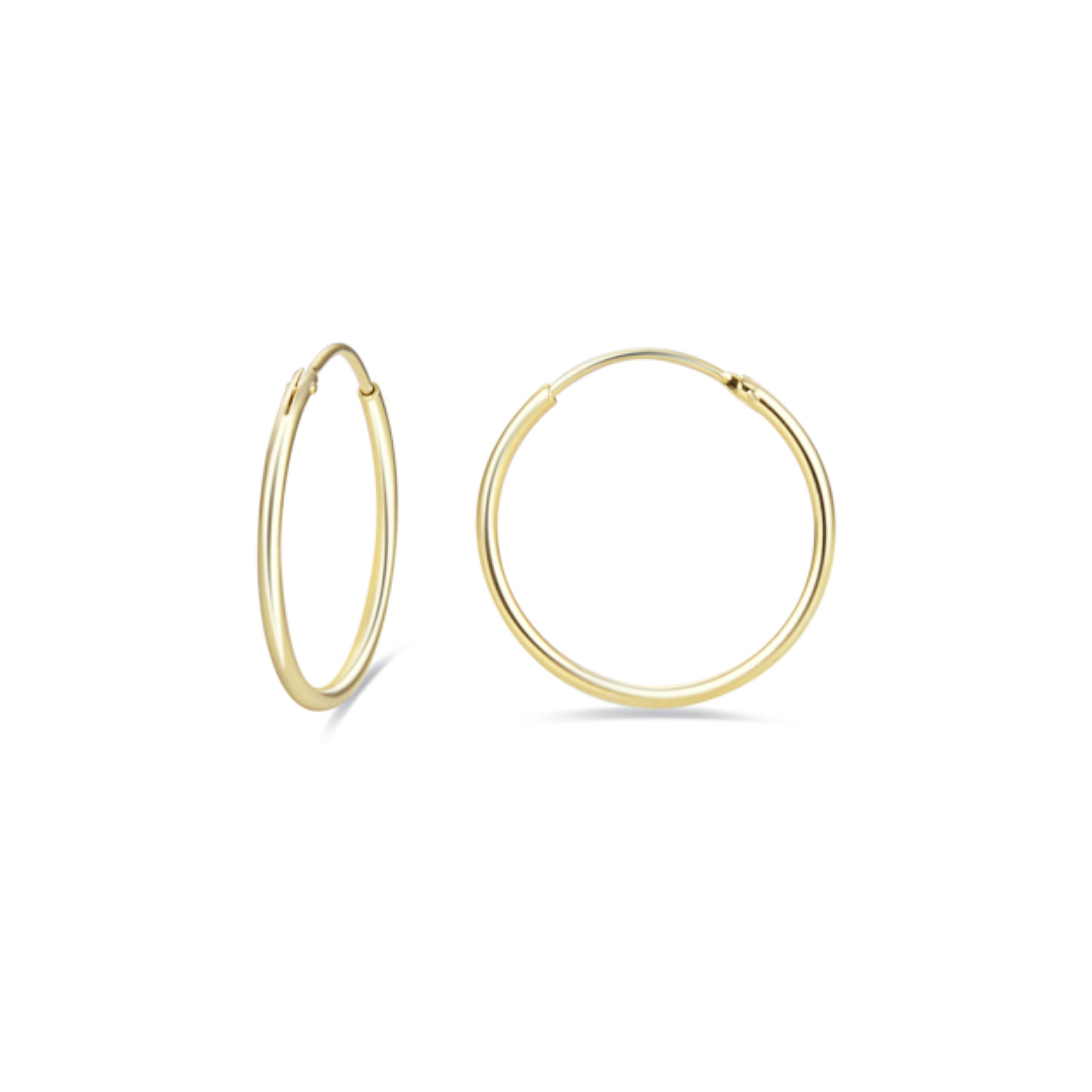 Orecchini in Argento Sterling 925 finiti in oro giallo 18K - Essential
