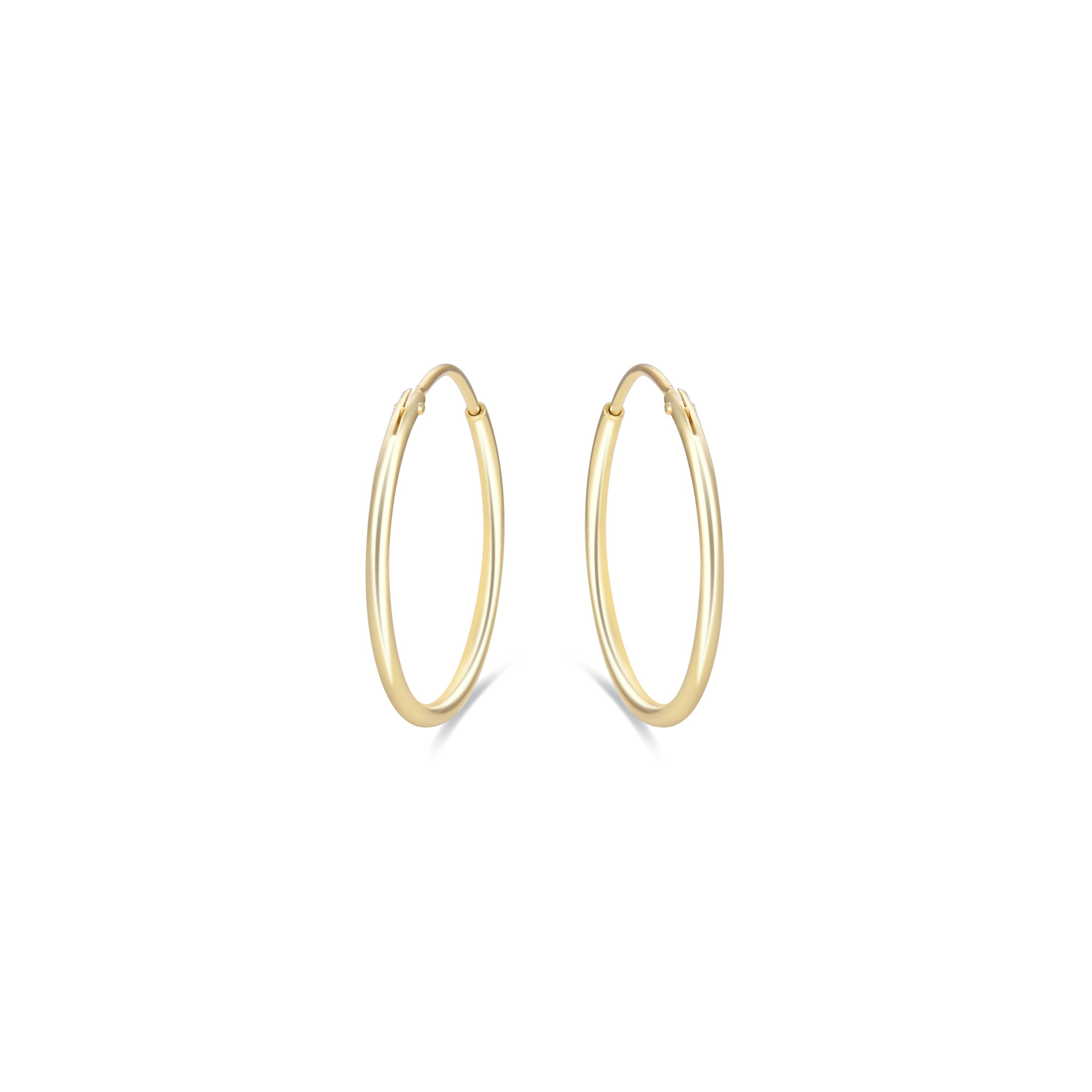 925 Sterling Zilveren Oorbellen afgewerkt in 18K Geelgoud - Essential