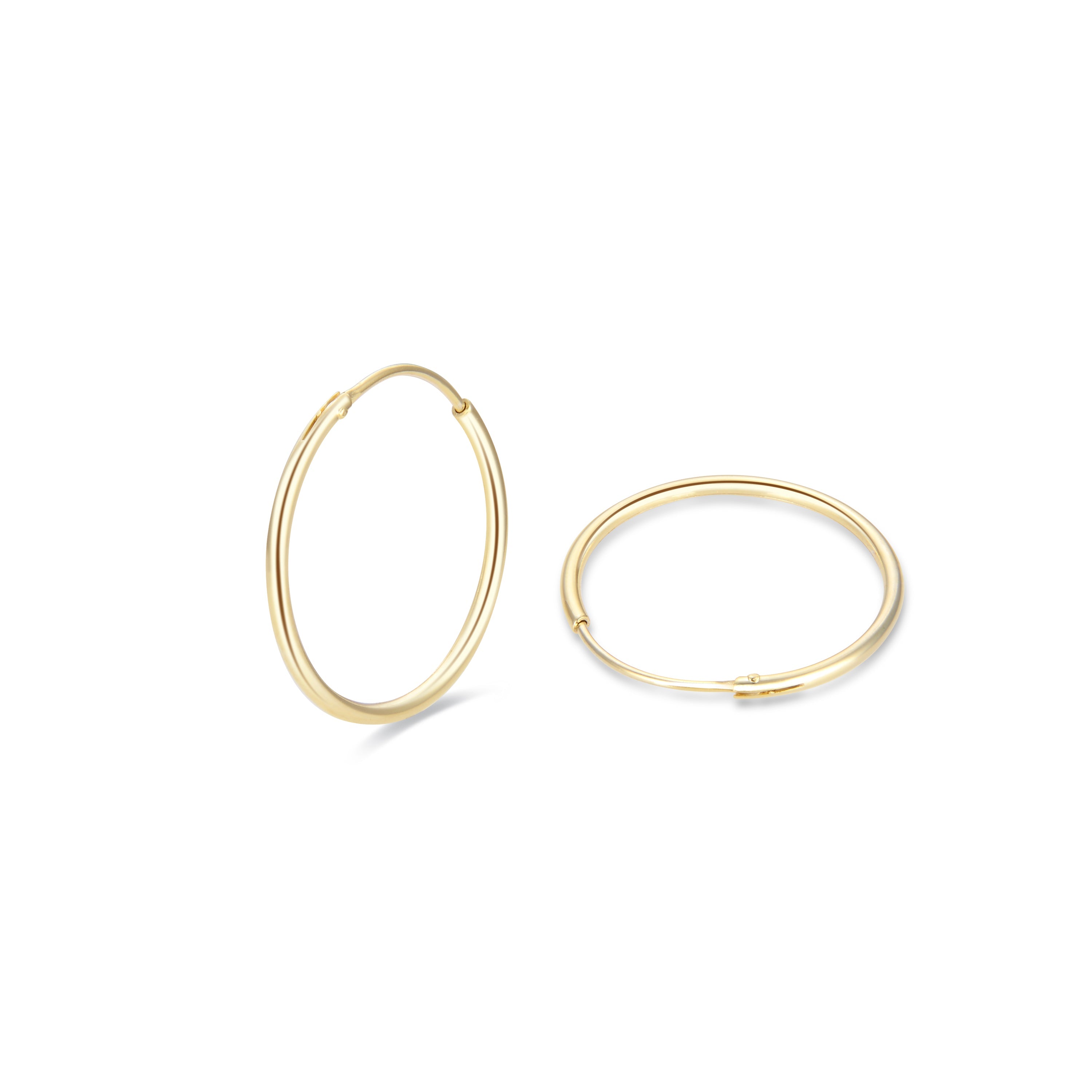 925 Sterling Zilveren Oorbellen afgewerkt in 18K Geelgoud - Essential