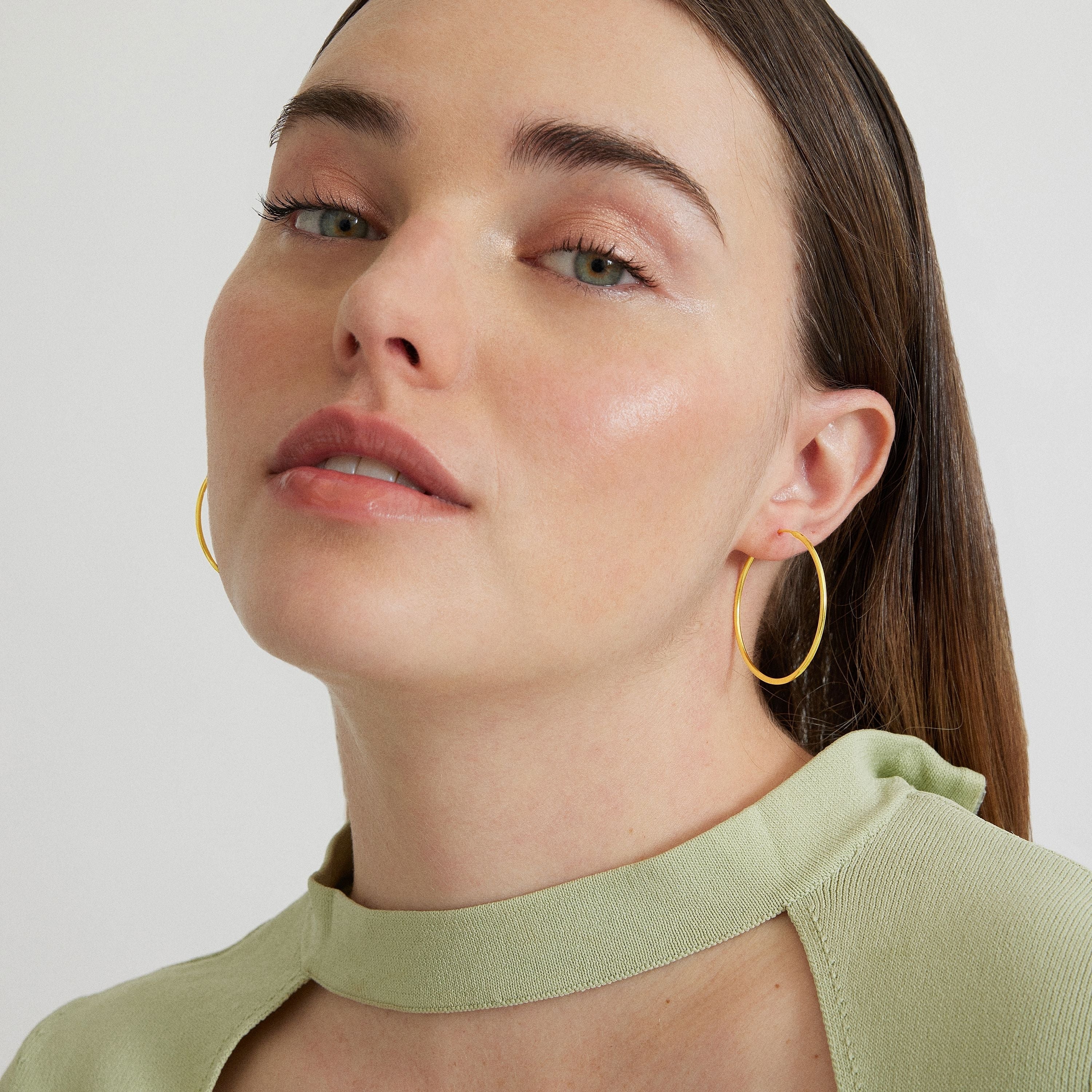 925 Sterling Zilveren Oorbellen afgewerkt in 18K Geelgoud - Essential