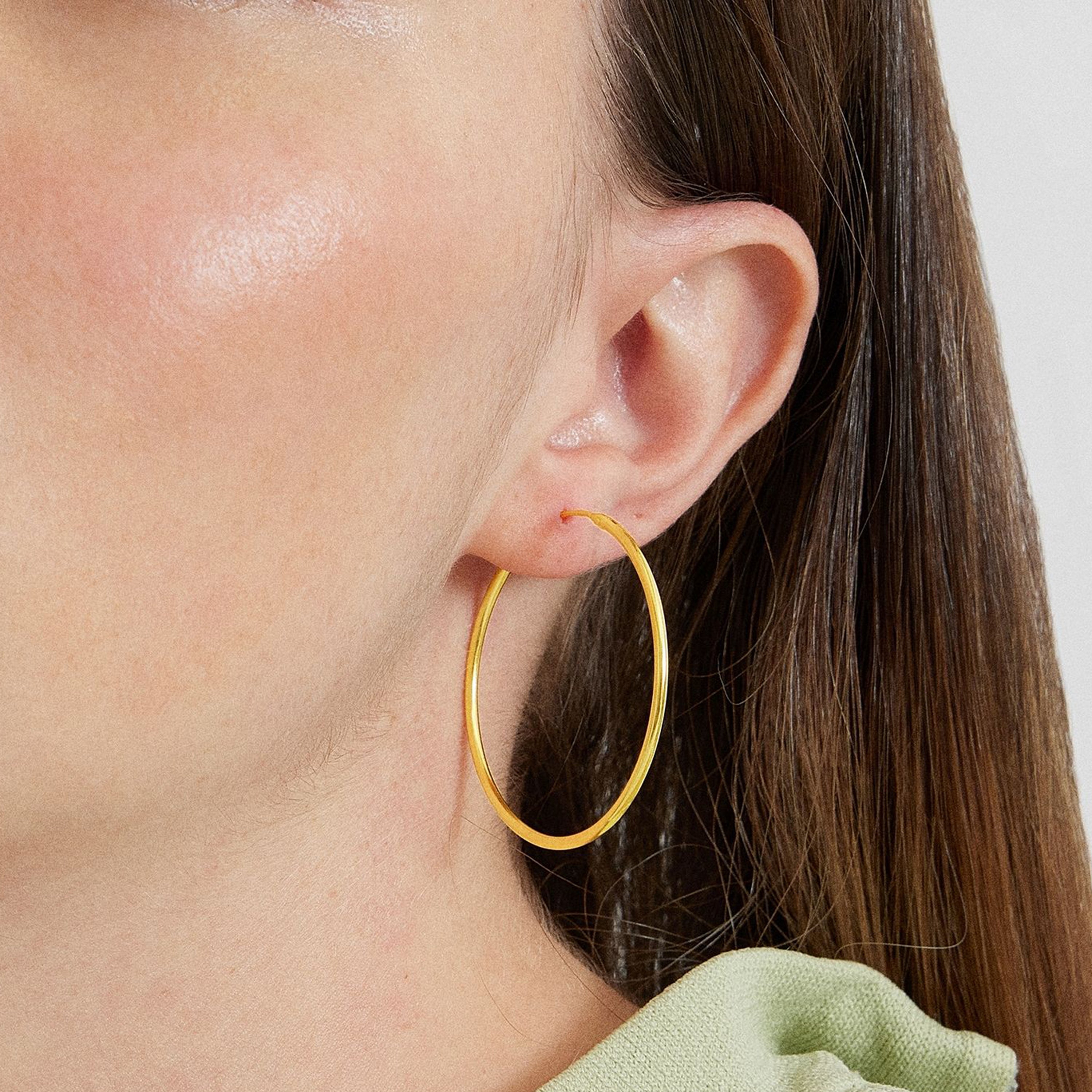 925 Sterling Zilveren Oorbellen afgewerkt in 18K Geelgoud - Essential