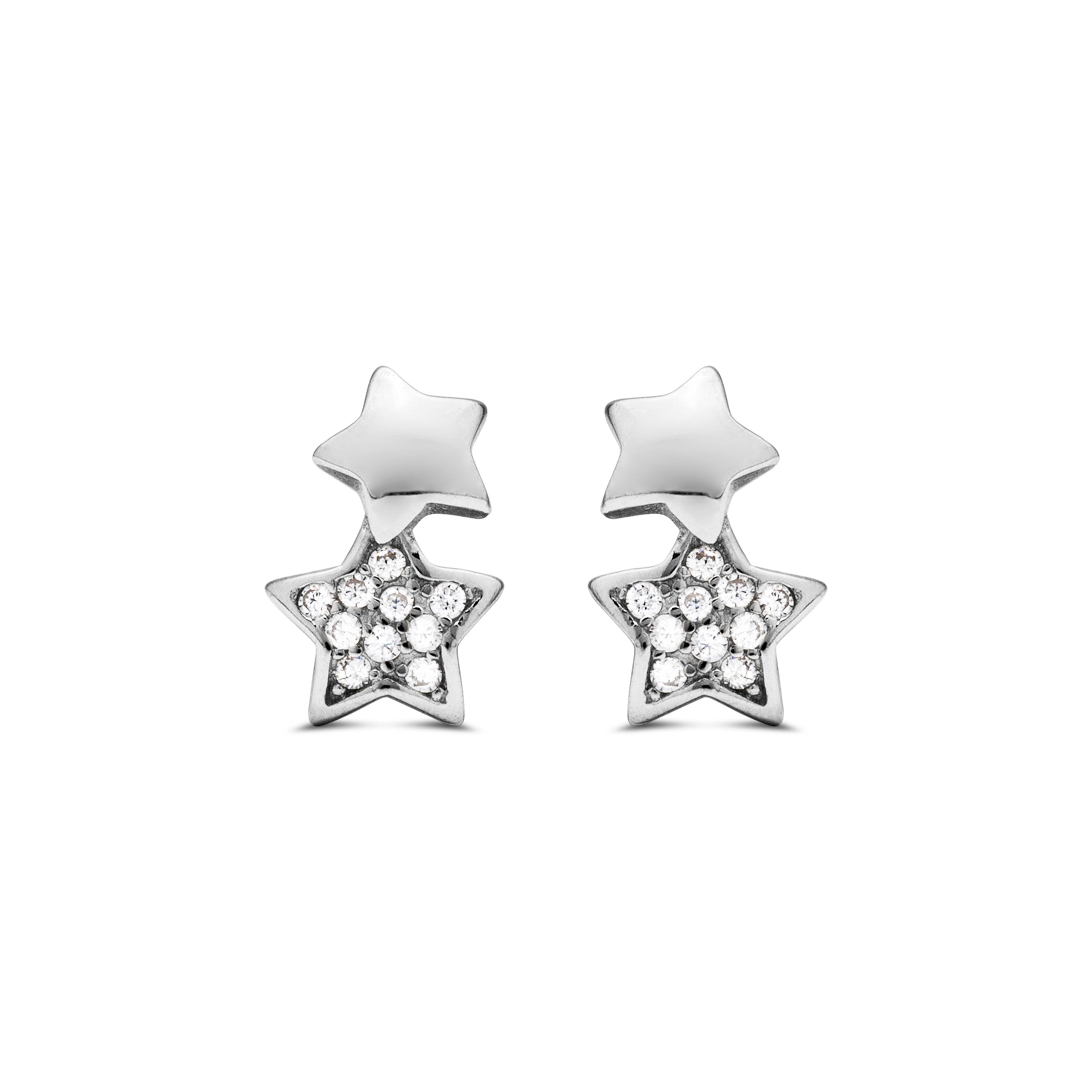 Orecchini in Argento Sterling 925 con Zirconia Cubica brillante finitura rodio - Lili