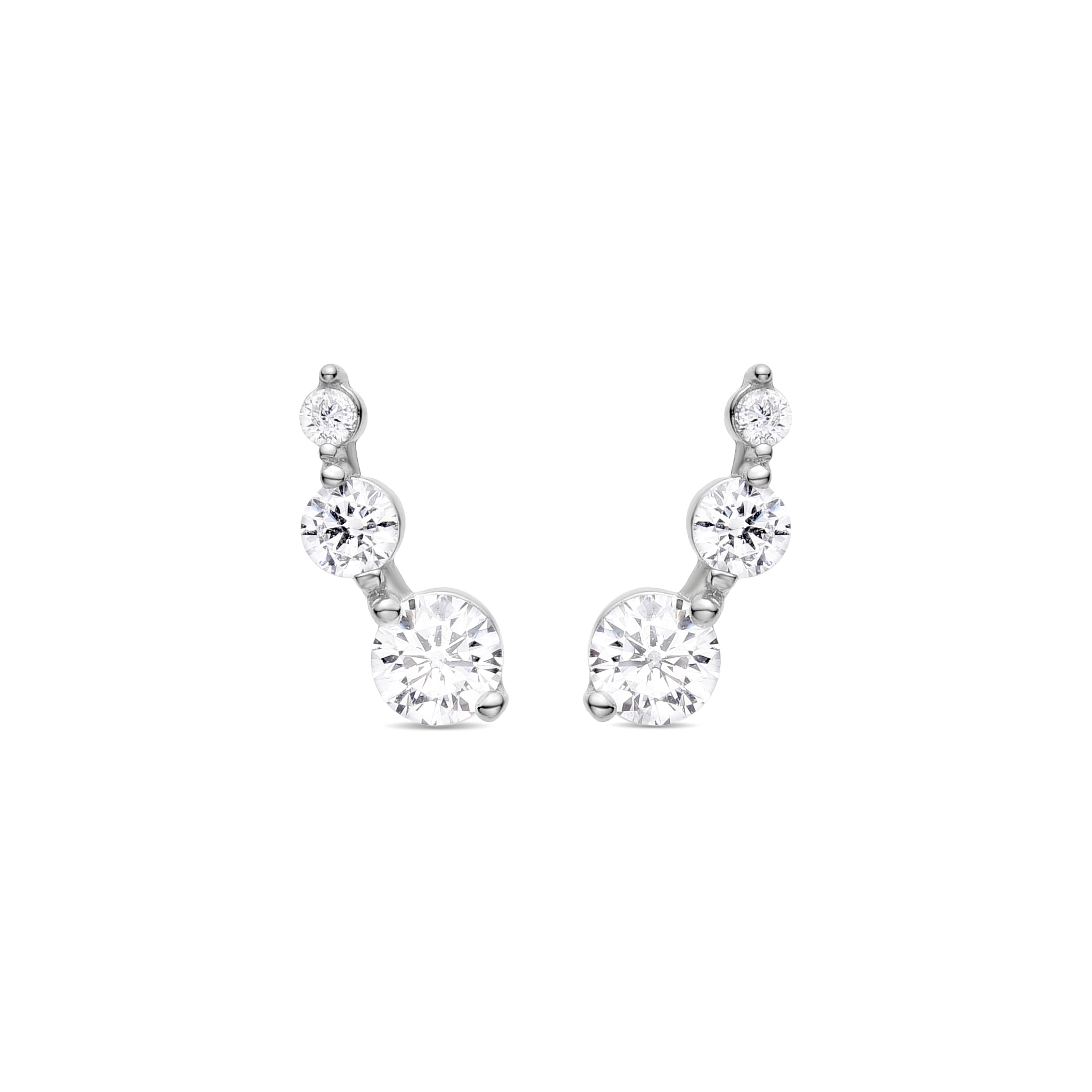 Orecchini in Argento Sterling 925 con Zirconia Cubica brillanti finiti in rodio - Lyar